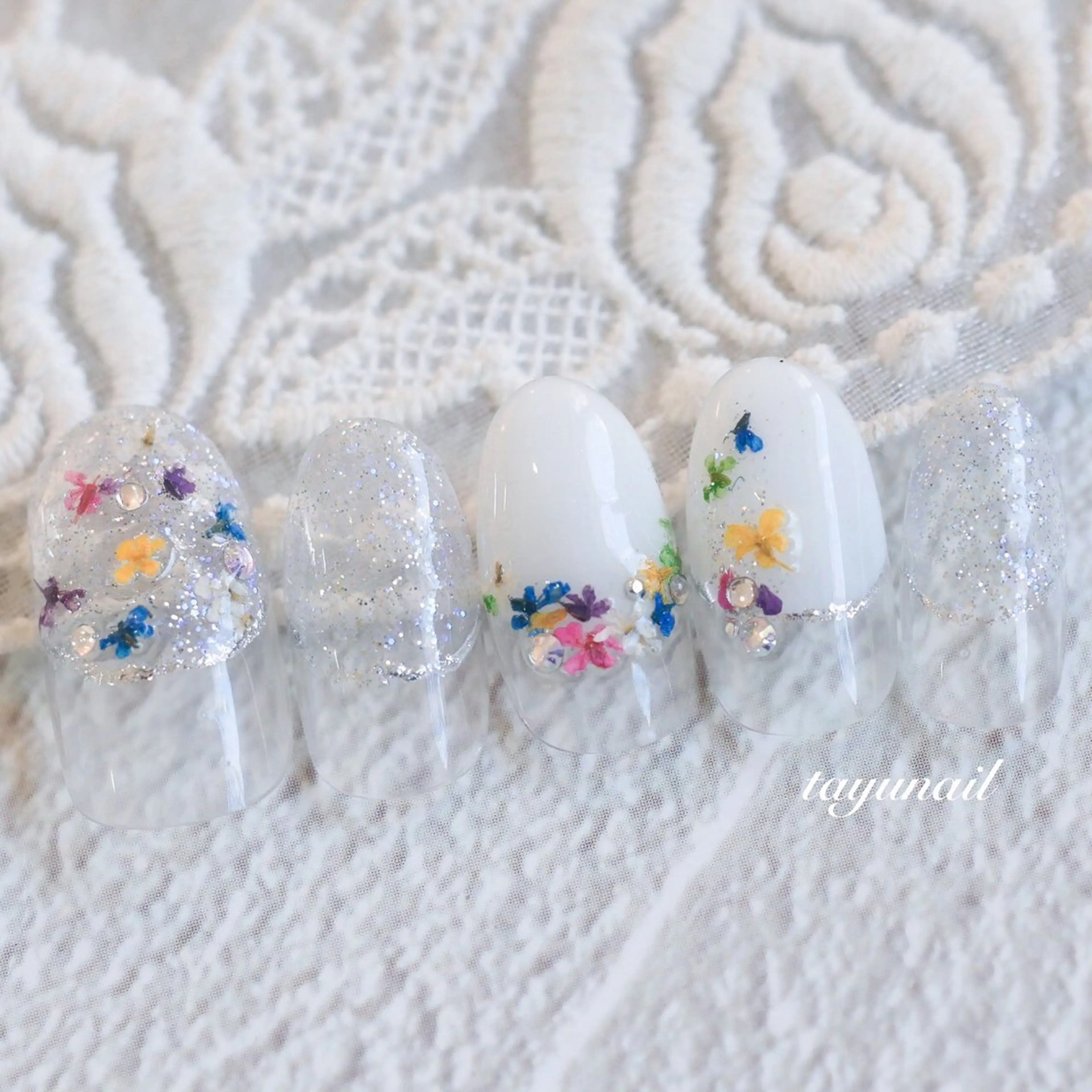 ネイル アートネイル ジェルネイル パラジェル 春ネイル ネイルサロン 【たゆnail】のネイルデザイン