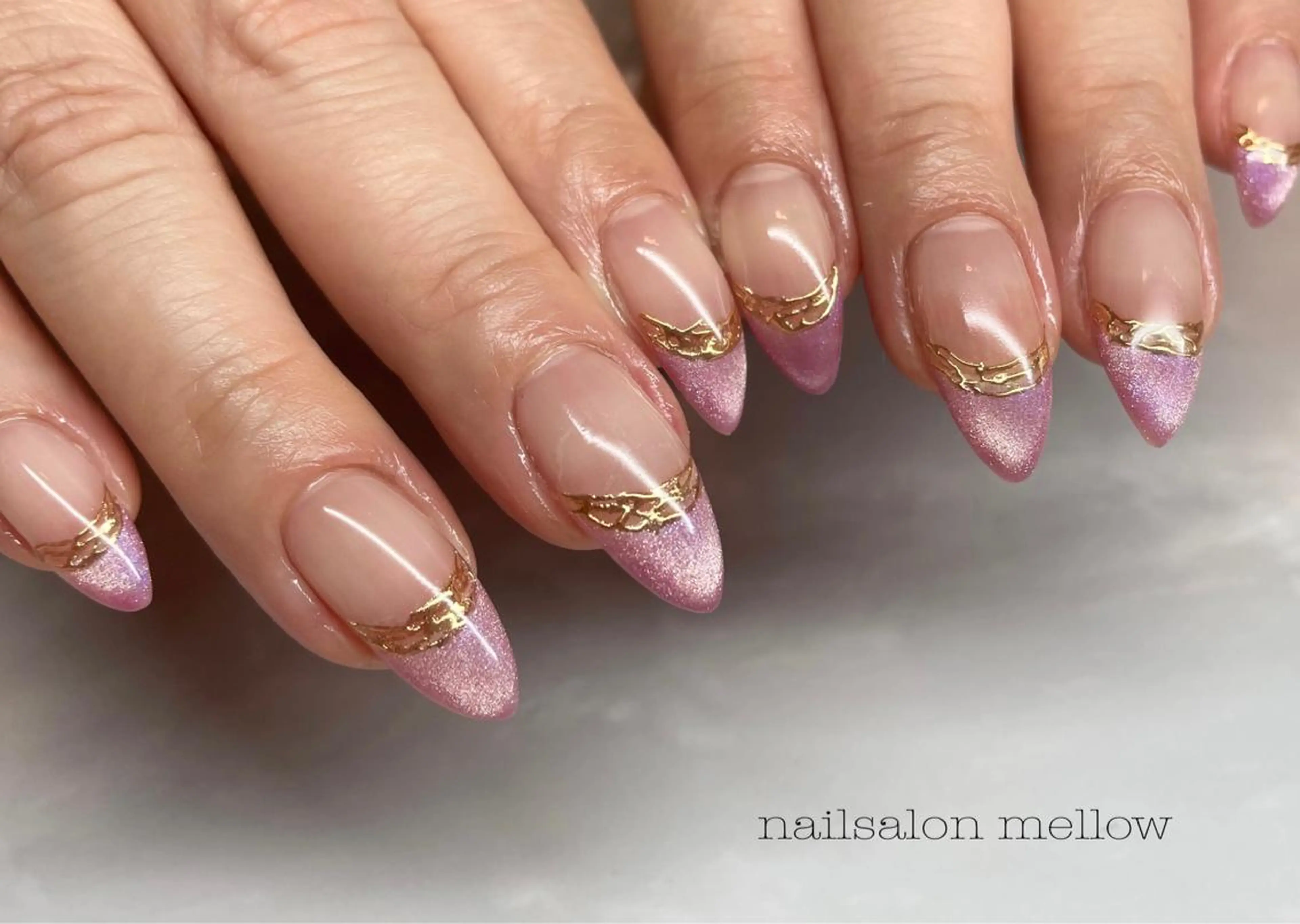 ネイル フレンチネイル マグネットネイル マグネットフレンチ 大山 浩美のネイルデザイン