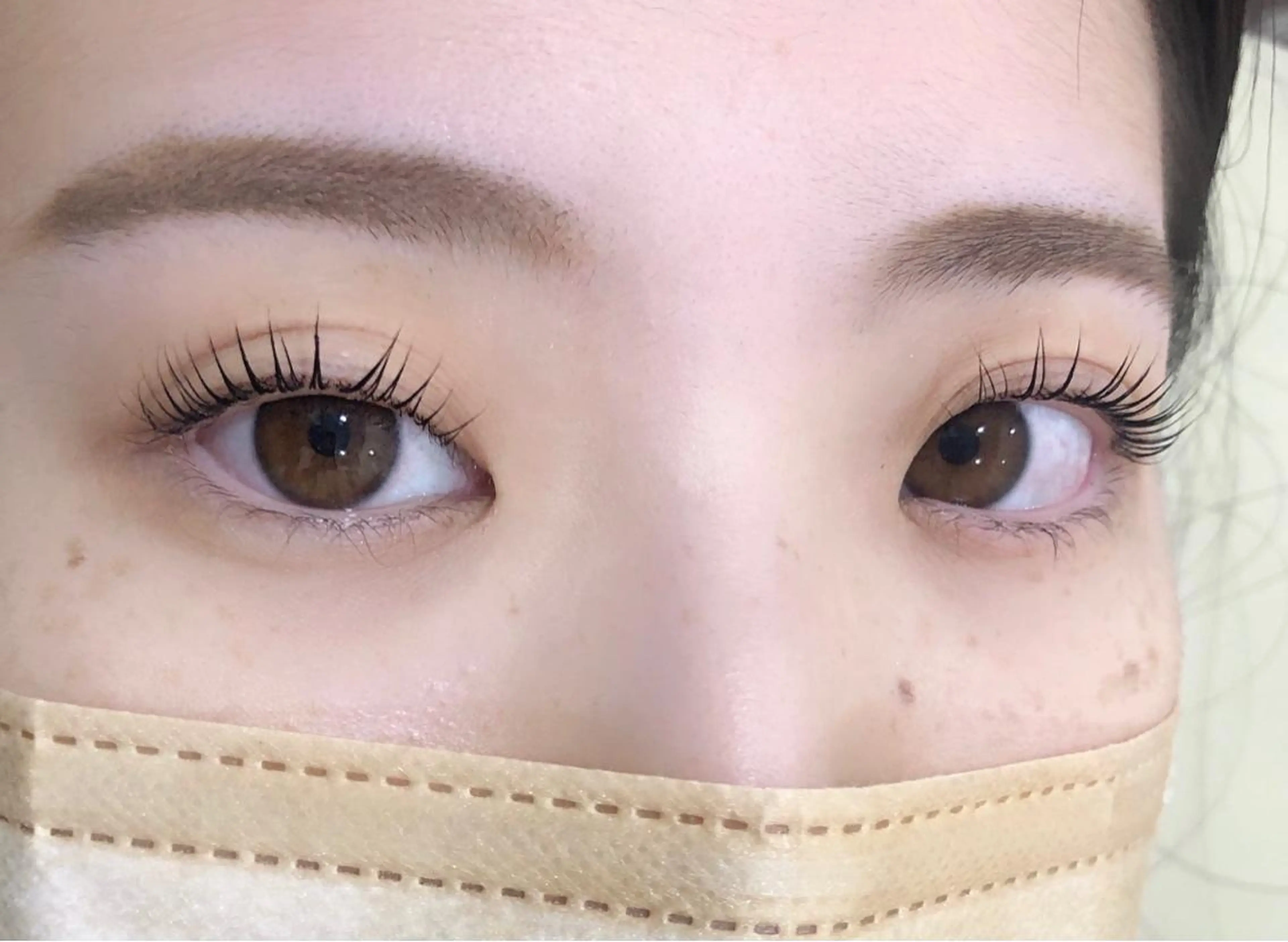 マツエク・マツパ フラットラッシュ パリジェンヌラッシュリフト まつげパーマ 下まつげエクステ 一重×まつ毛パーマ ami☾Belire Nail&eyeのマツエク・マツパデザイン