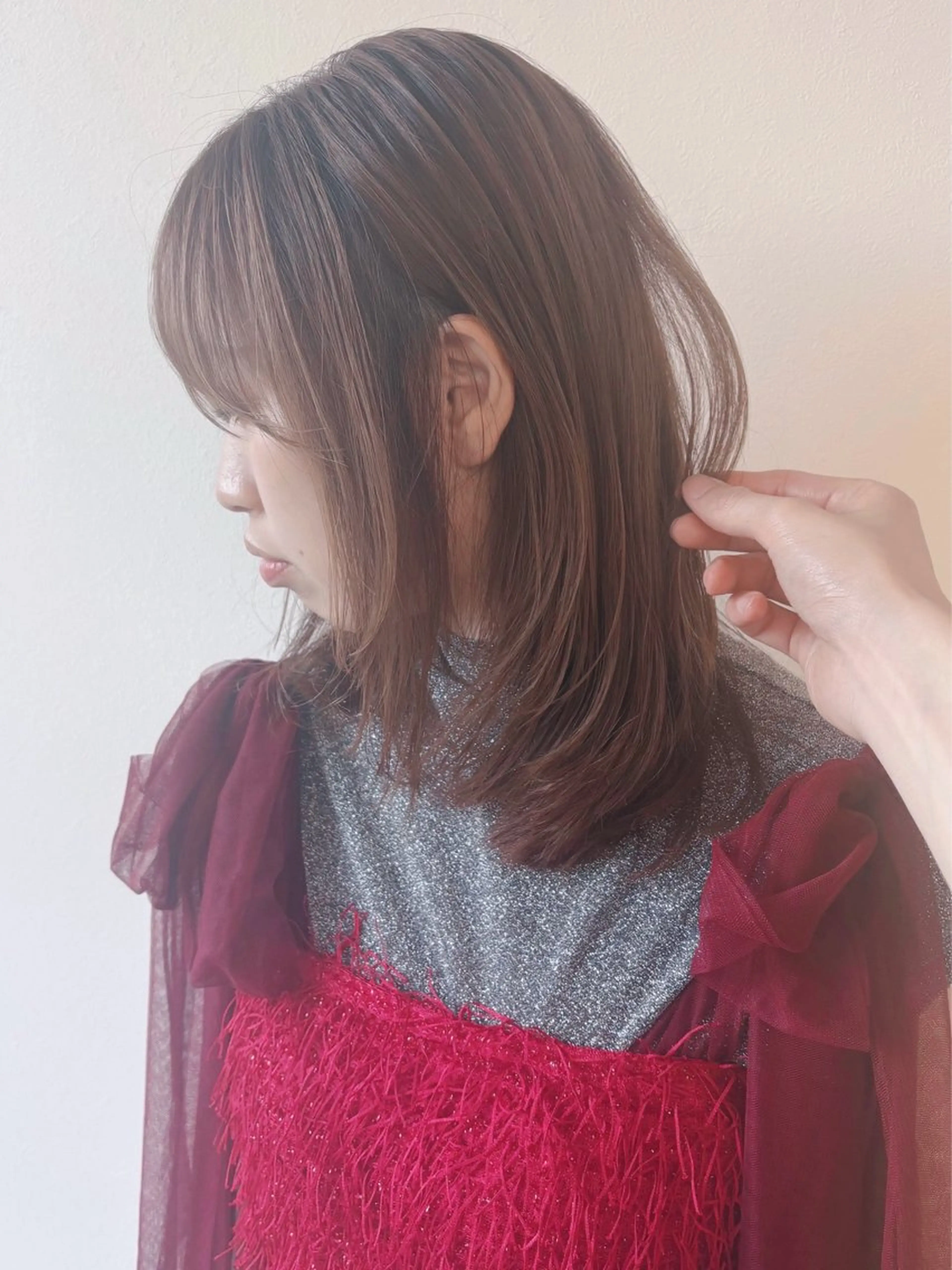 ミディアム レイヤーカット ウルフ／レイヤー 🐺🌀寺門和紗のヘアスタイル