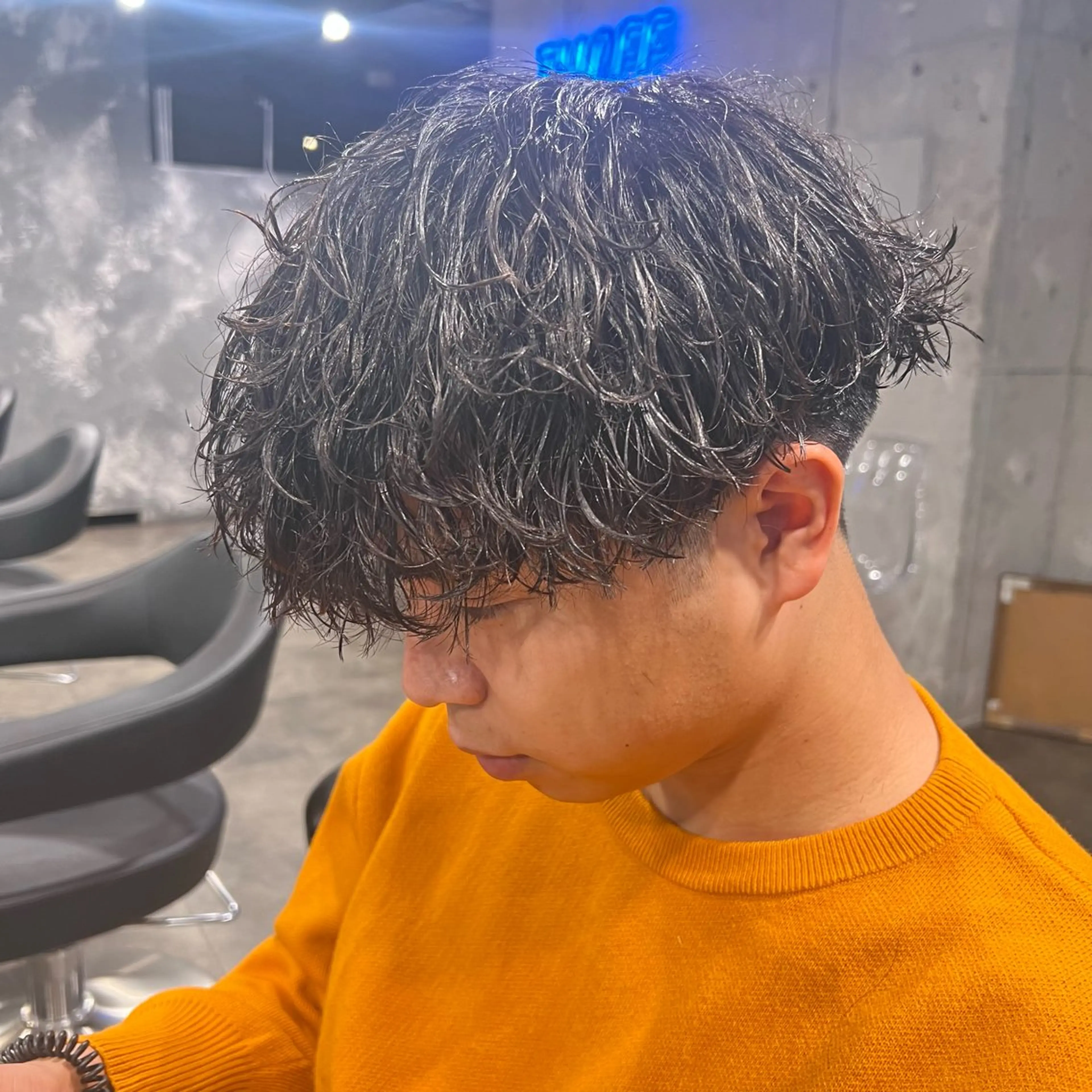 ショート カラー パーマ ヘアアレンジ メンズ キッズ アップバング センターパート メンズハイライト マッシュ メンズパーマ 🔷横浜1のパーマ 職人🔷将太郎のヘアスタイル