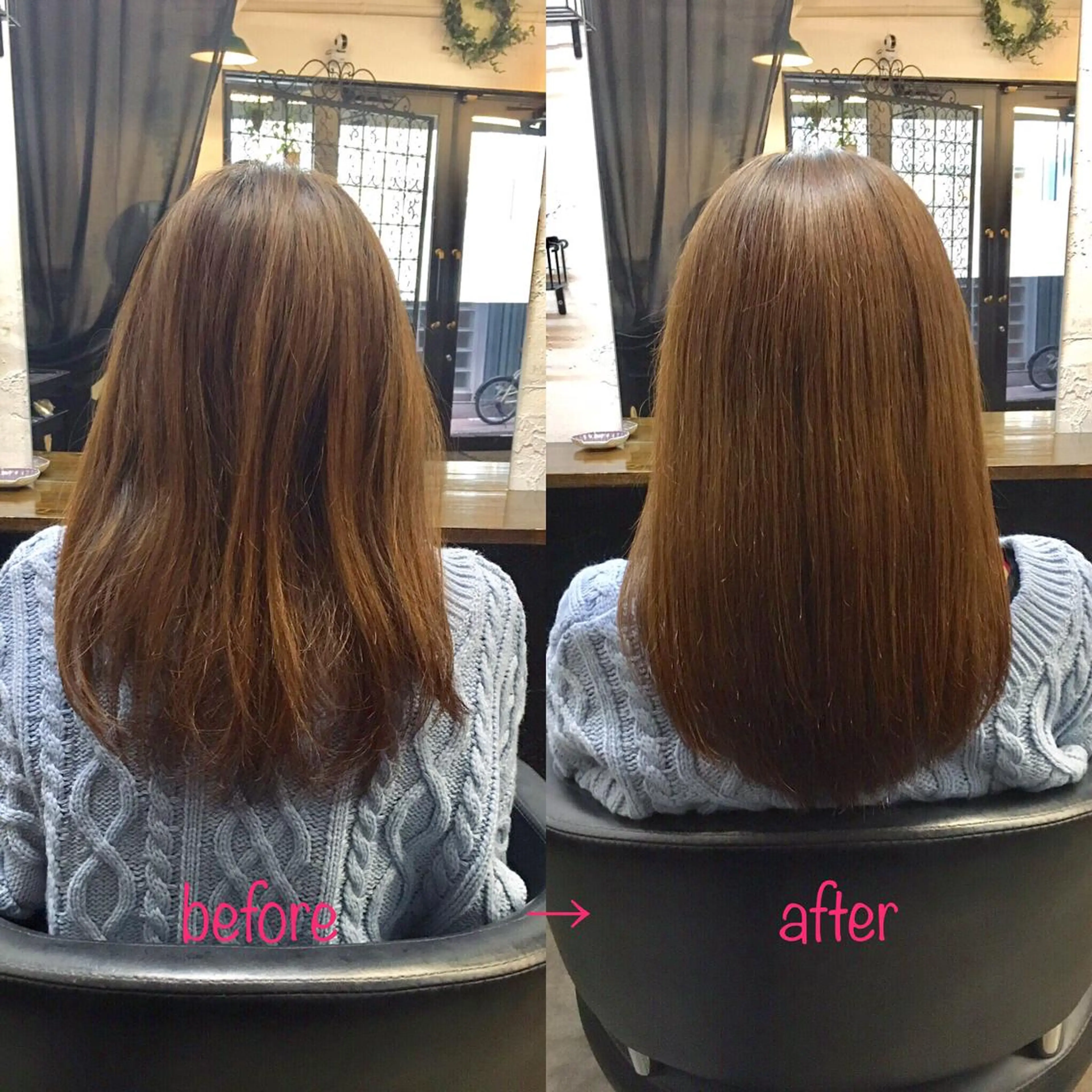 ミディアム 縮毛矯正&髪質改善 MAILHAIRのヘアスタイル