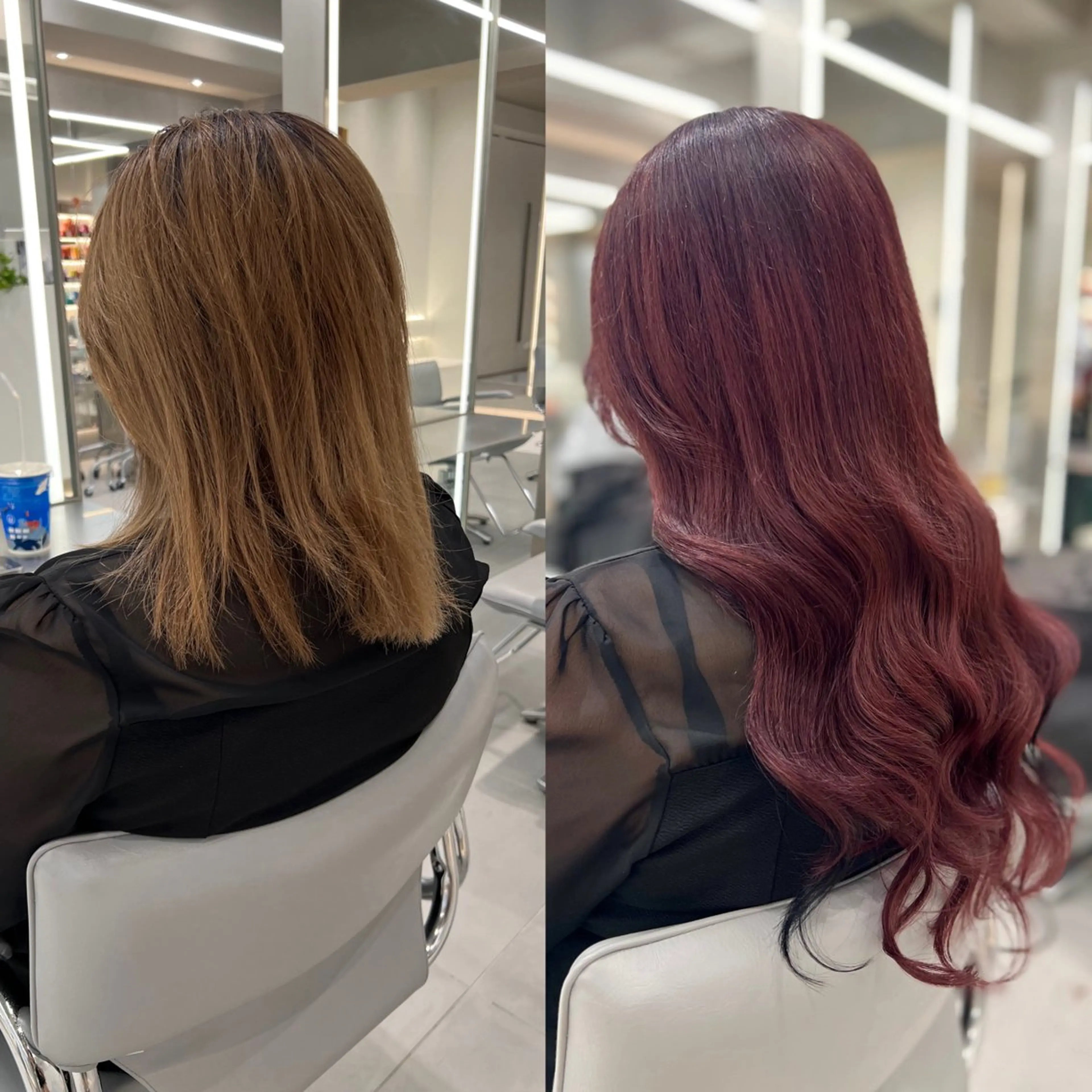 ロング カラー ヘアアレンジ シールエクステ アッシュ バレイヤージュ ベージュカラー 黒髪 カット ヘアカラー エクステ ar+ ❤︎ maiのヘアスタイル