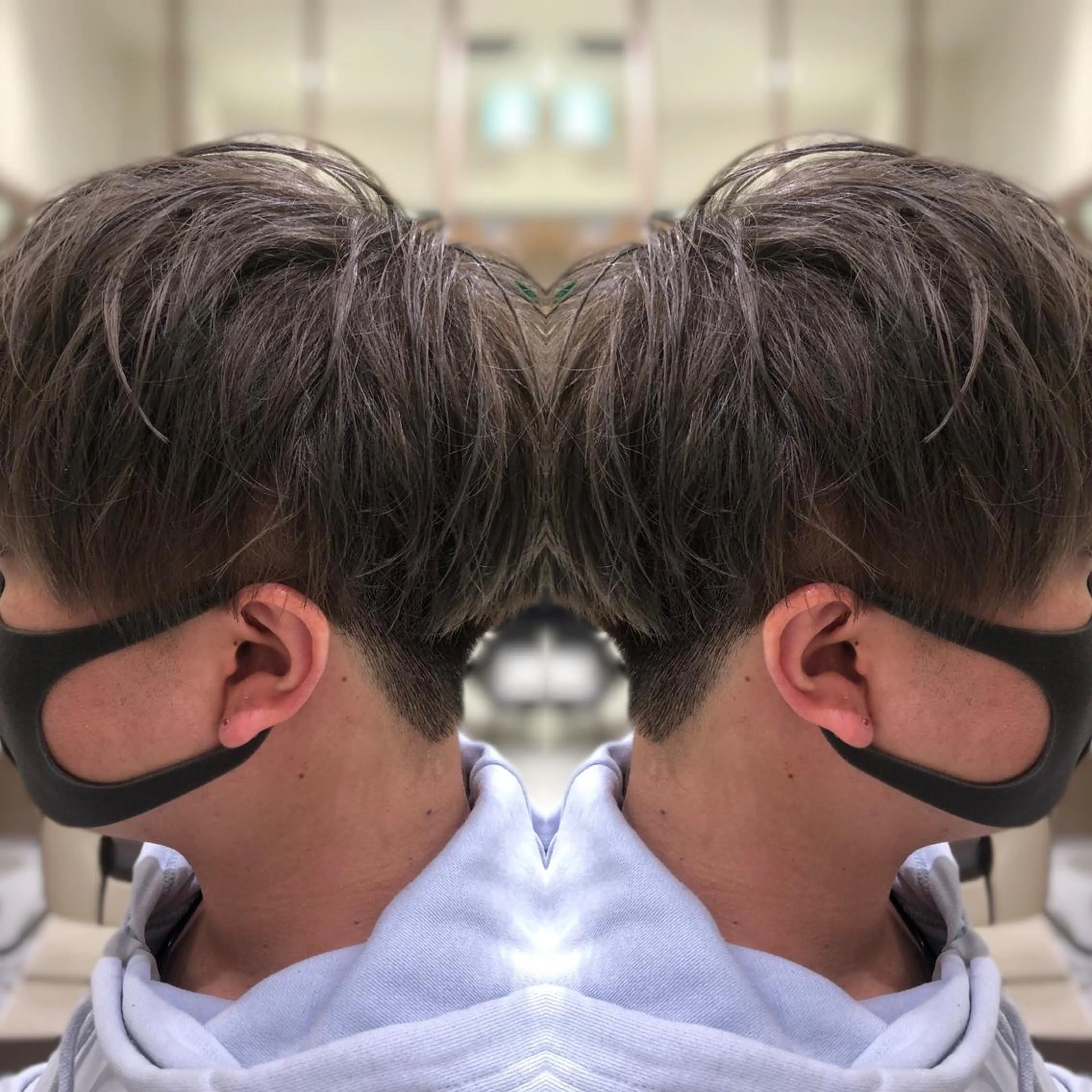 カラー メンズ 韓国レイヤー×透明感 カラー/山崎一輝のヘアスタイル