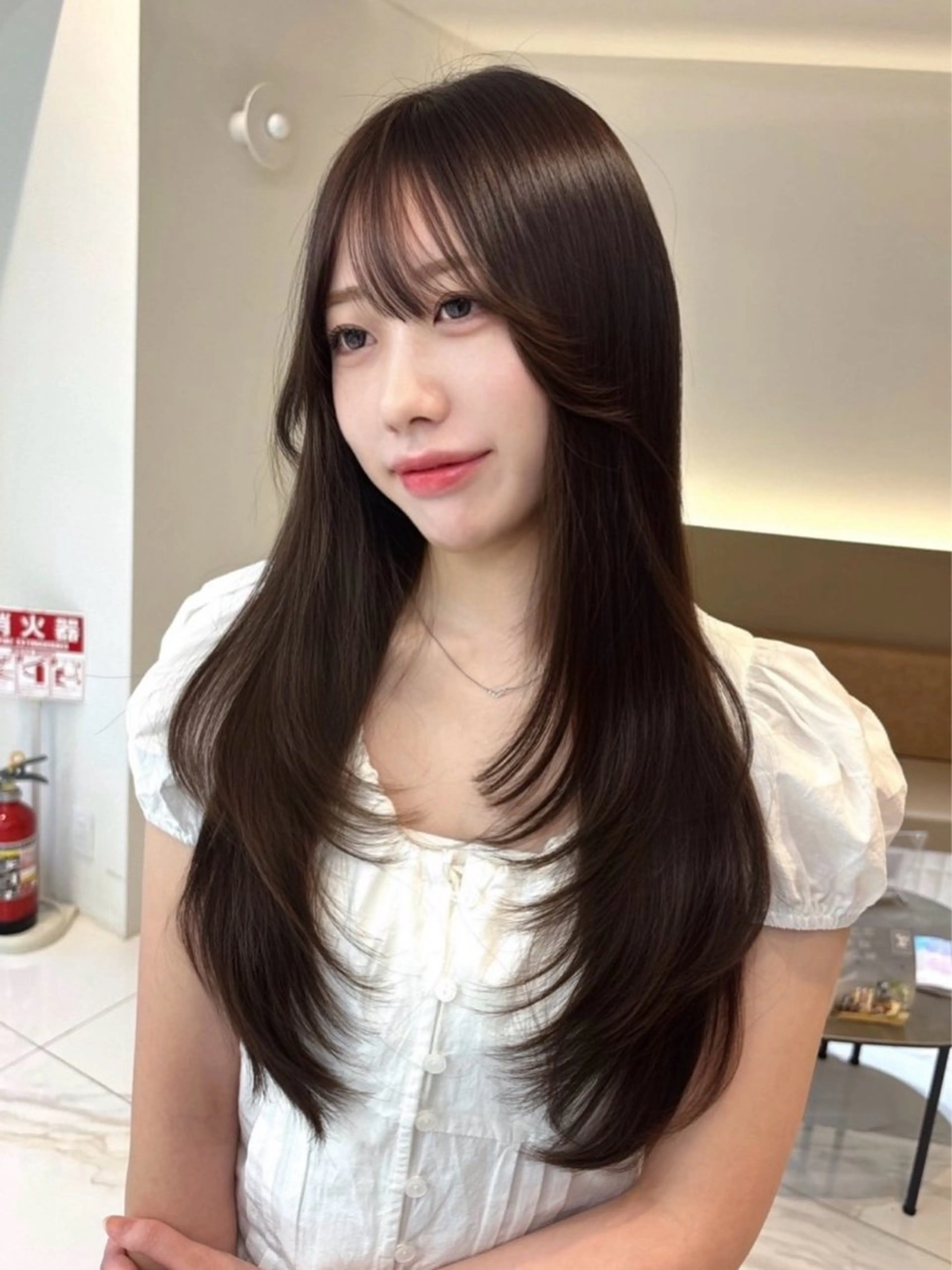 ロング カット ヘアカラー トリートメント ブリーチなし 透明感カラー/松沢のヘアスタイル