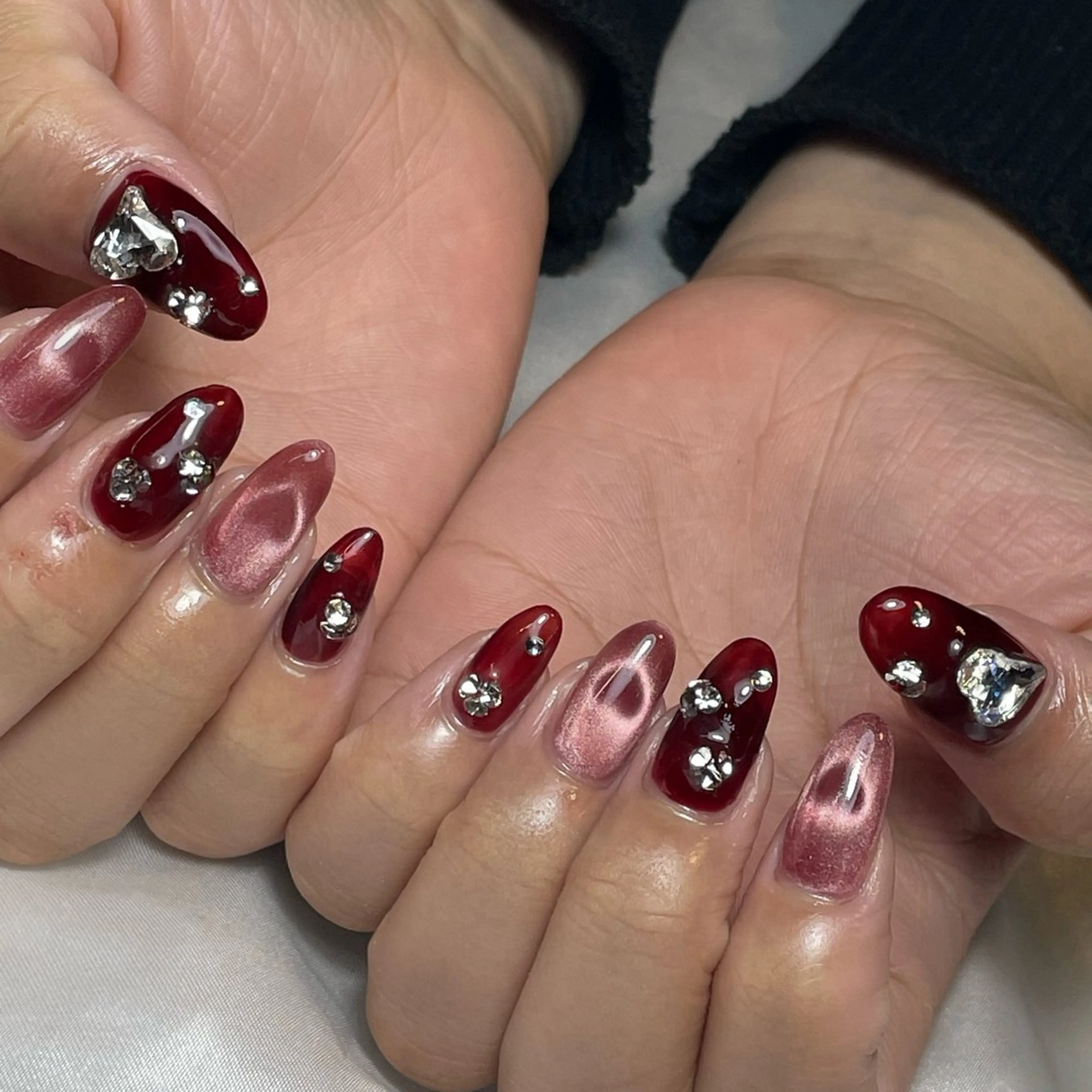ネイル ハート マグネットネイル ワンホンネイル WATANABE MAYUMIのネイルデザイン