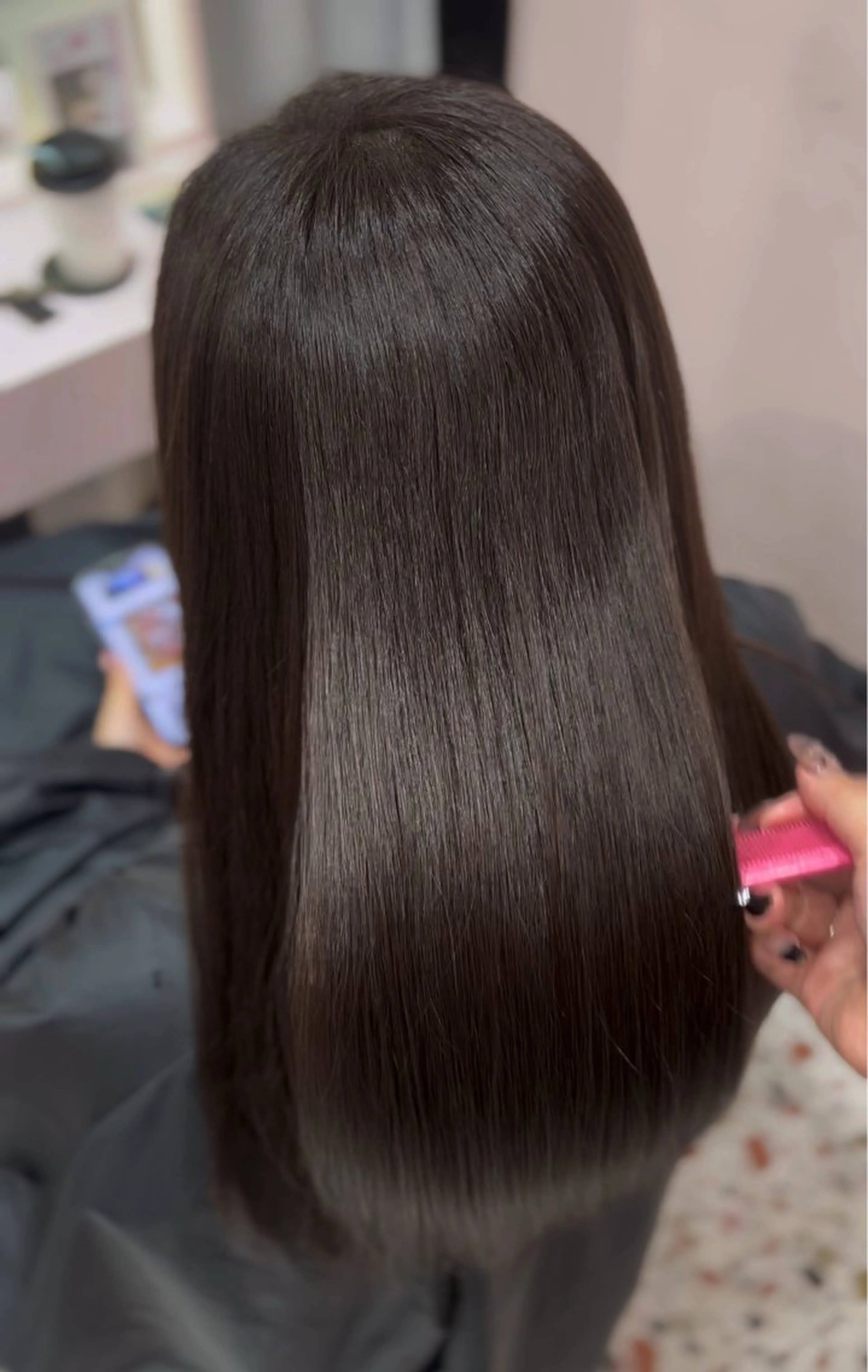 ロング カラー ブルーカラー ケアカラー グレージュ ラベンダーカラー 小顔カット カット ヘアカラー トリートメント 原宿／ワンホンヘア SAAYA🖤のヘアスタイル