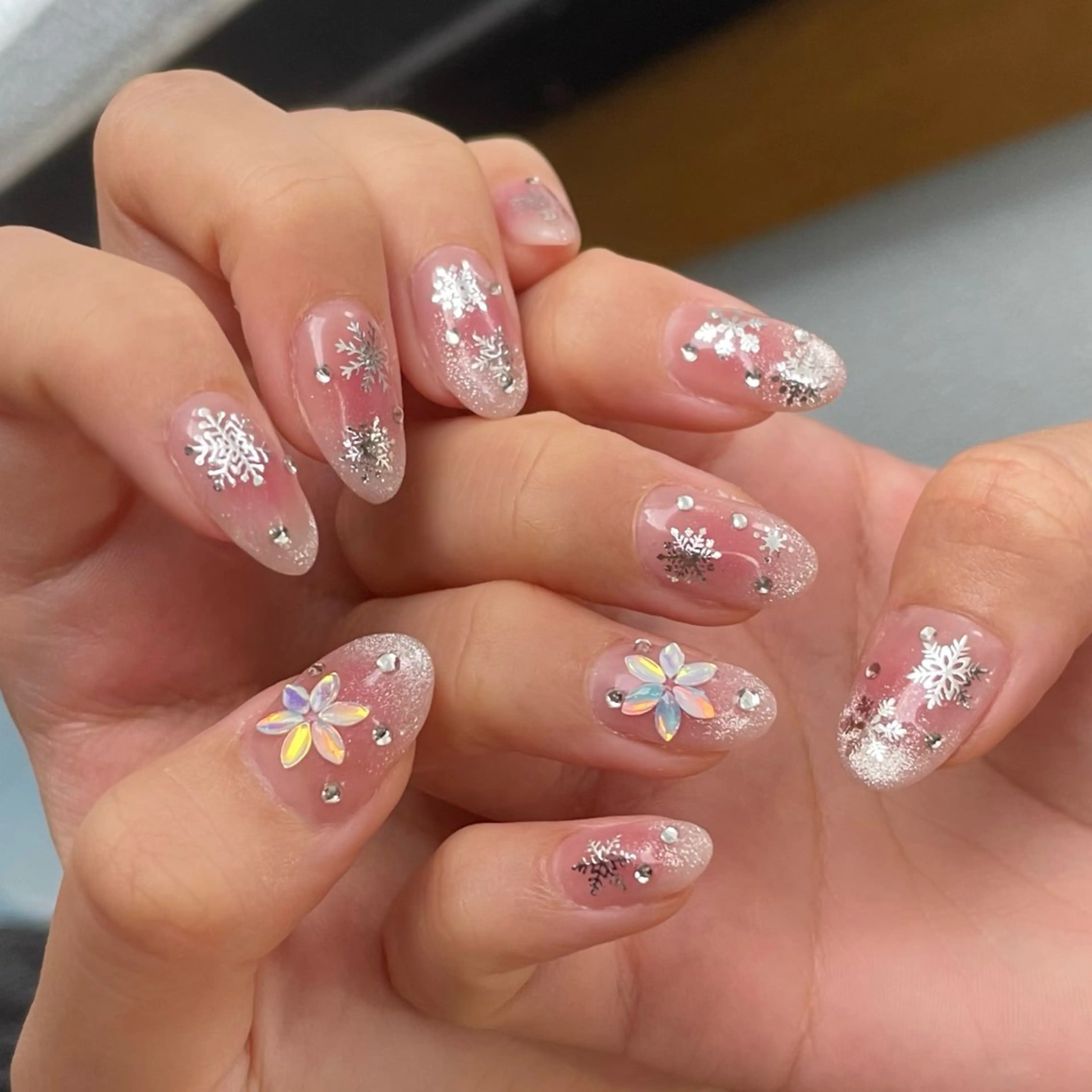 ネイル 冬ネイル ハンドネイル EARTH浦添店 村吉のネイルデザイン