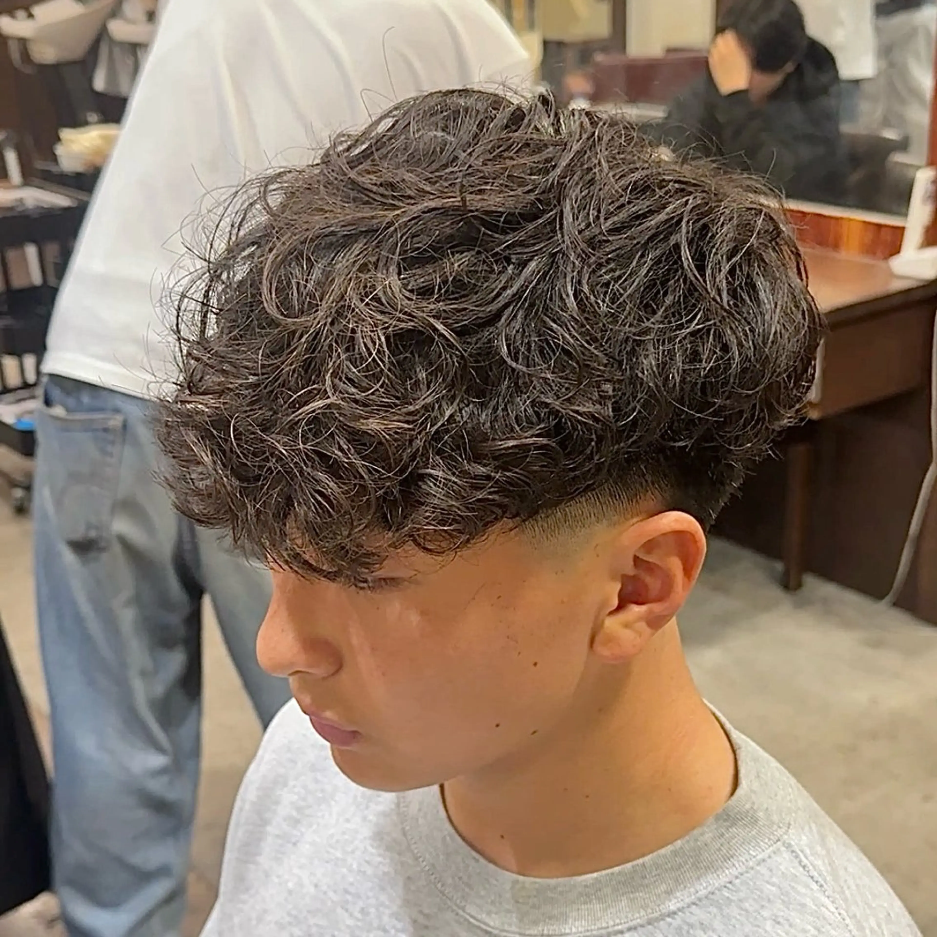 パーマ メンズ スペインカール カット パーマ スペインカール/ サーフカール/RYUのヘアスタイル