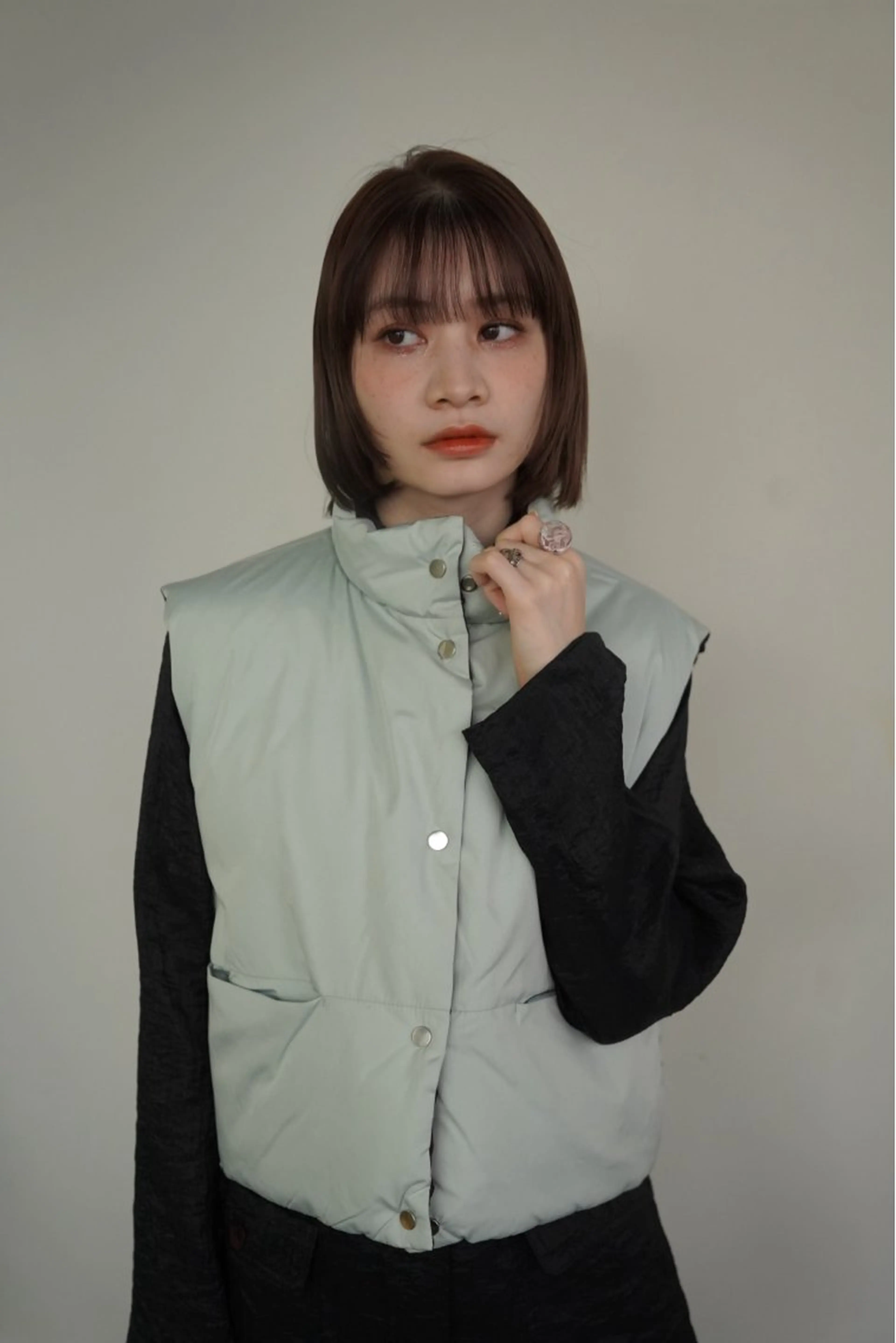 ミディアム ボブ カット ヘアカラー 🍸nana/透明感 カラー/レイヤー✨のヘアスタイル