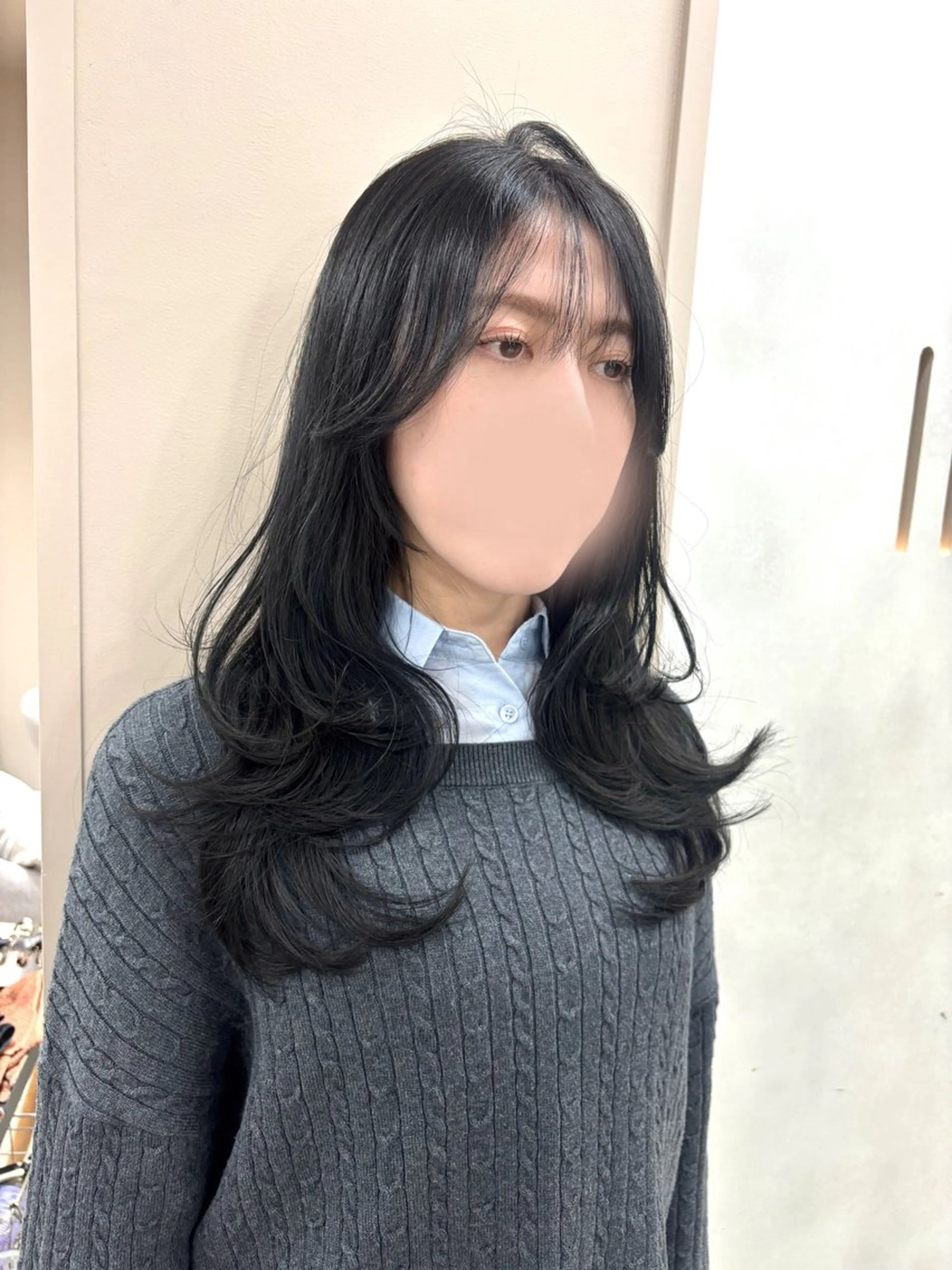 ロング レイヤーカット コトネ🫧 韓国風レイヤーカットのヘアスタイル