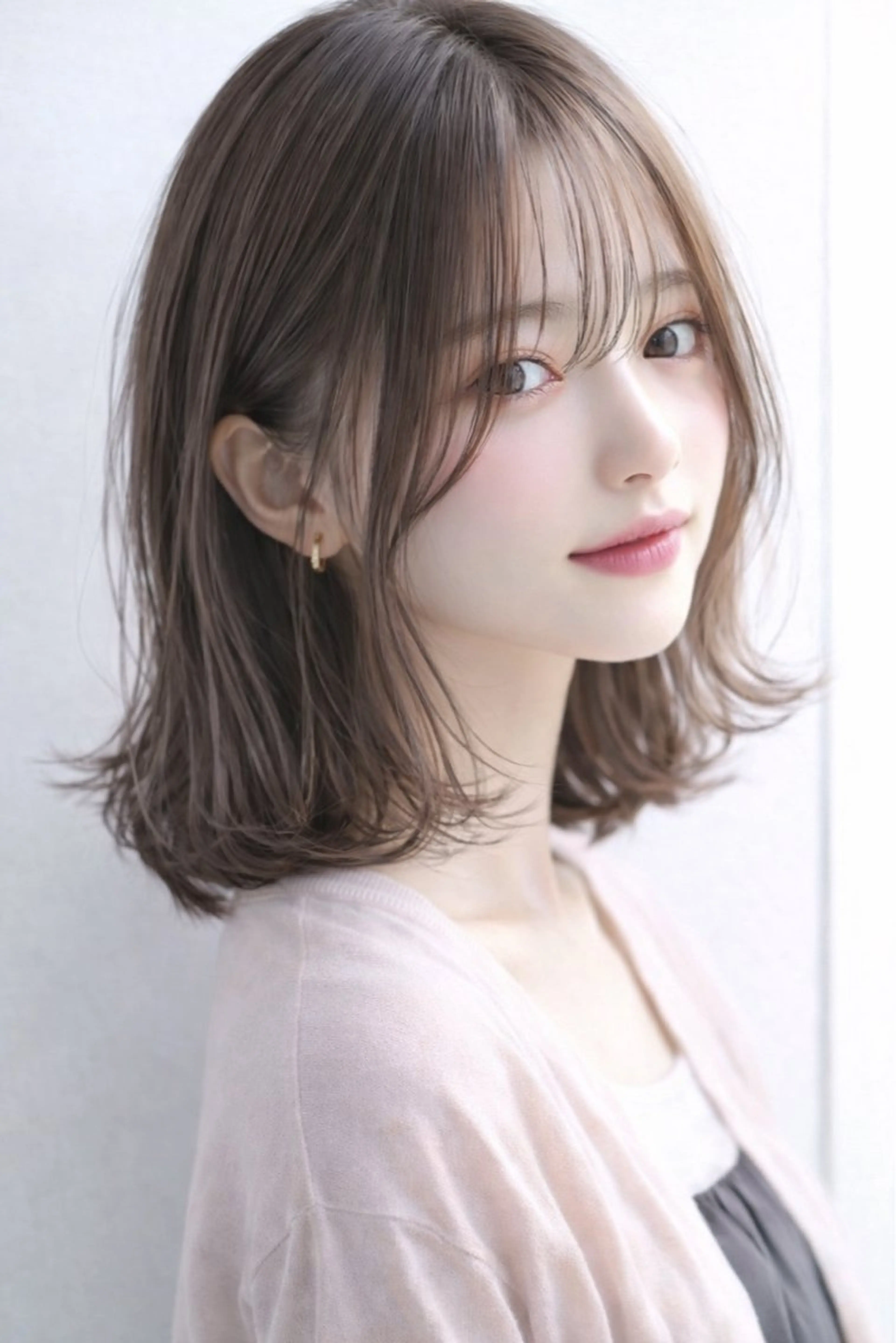 ミディアム カラー 透明感カラー グレージュ イルミナカラー 外国人風カラー カット ヘアカラー トリートメント 田村和範/似合わせ カラー/髪質改善のヘアスタイル