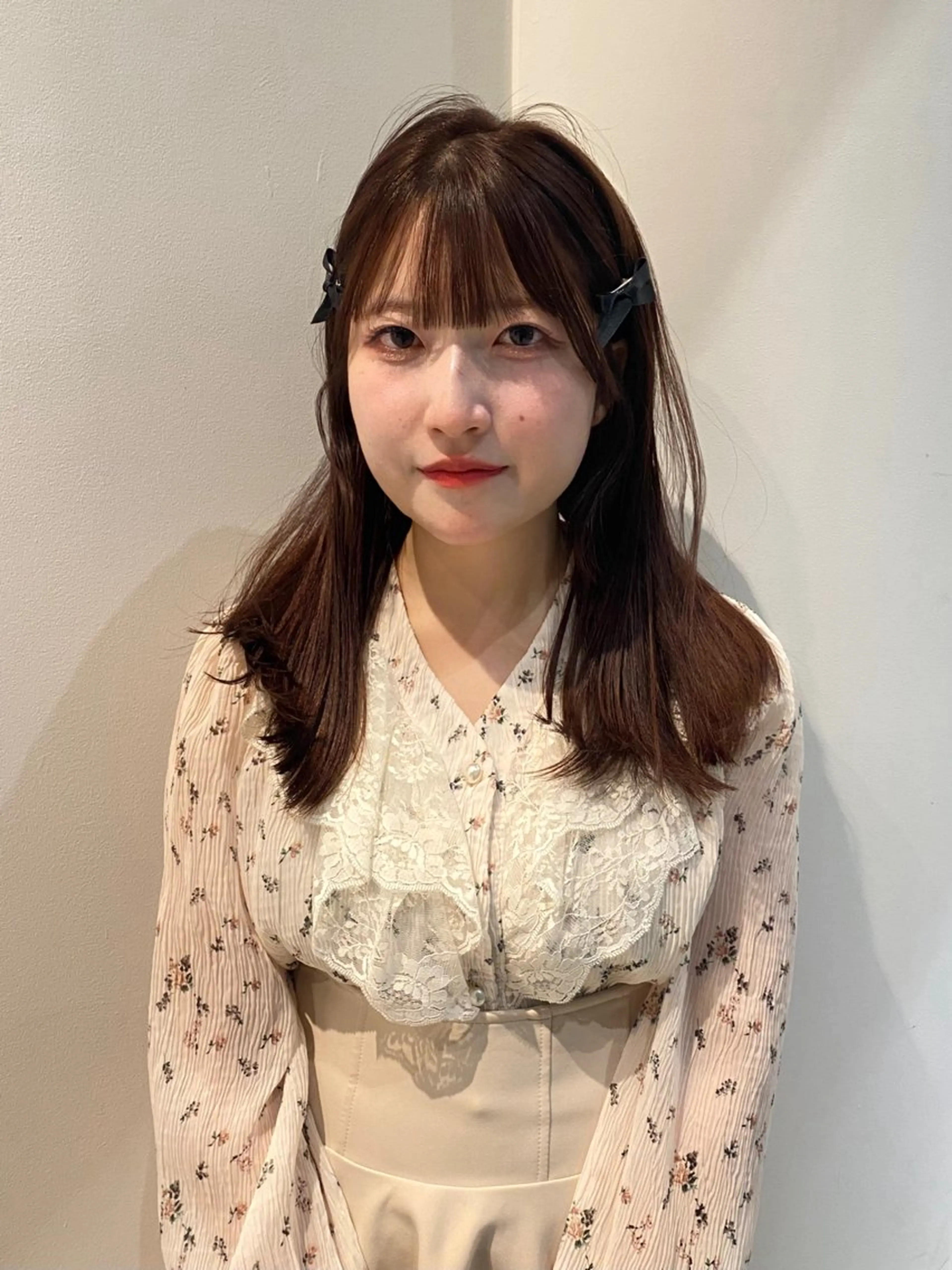 セミロング カラー パーマ 縮毛矯正 カット ヘアカラー 縮毛矯正 トリートメント mai / linoah˚✧のヘアスタイル