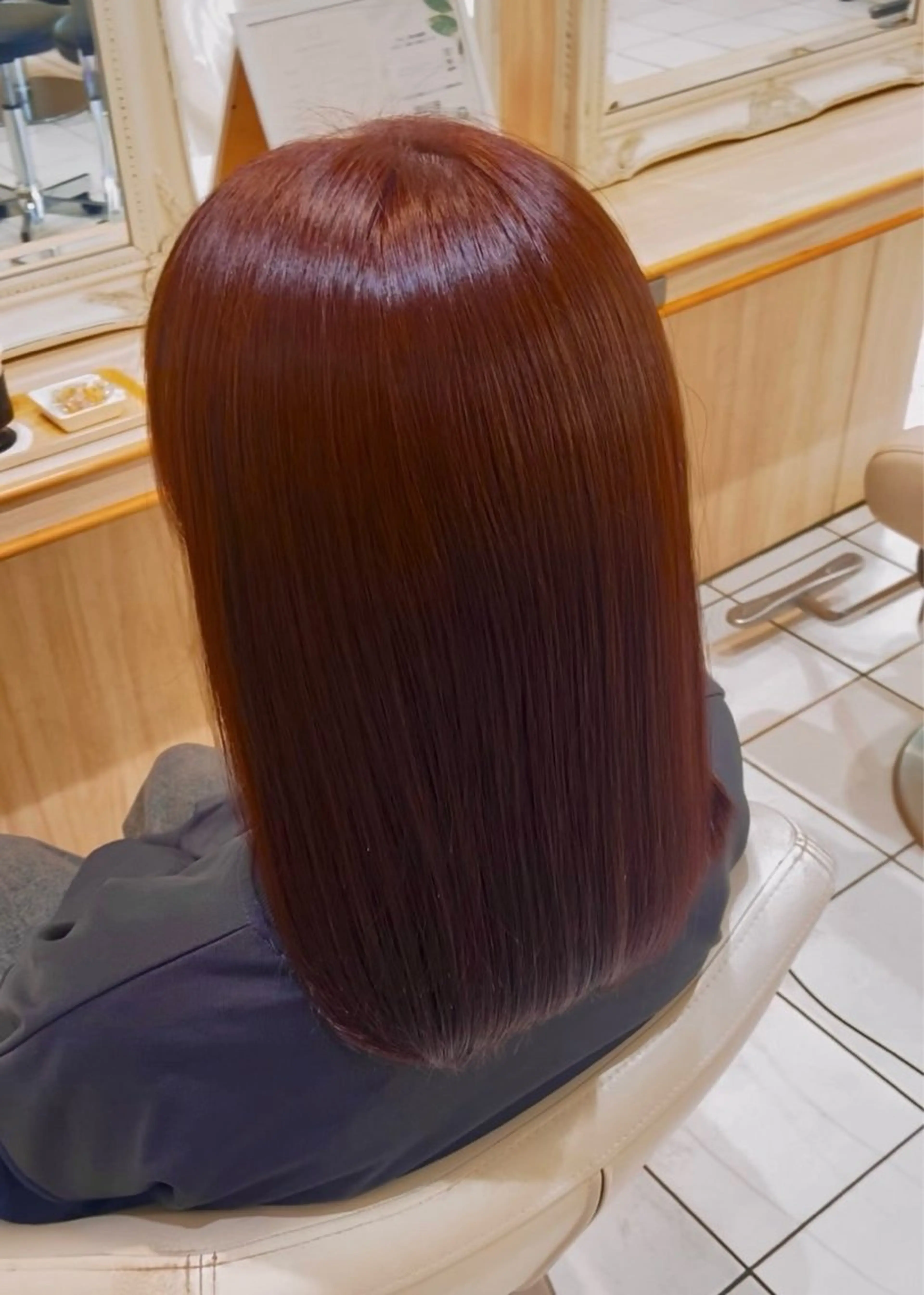 セミロング カラー ブリーチ ブラウンカラー ブリーチなしカラー ✨美髪の錬金術師🧙 縮毛矯正/Dakeのヘアスタイル