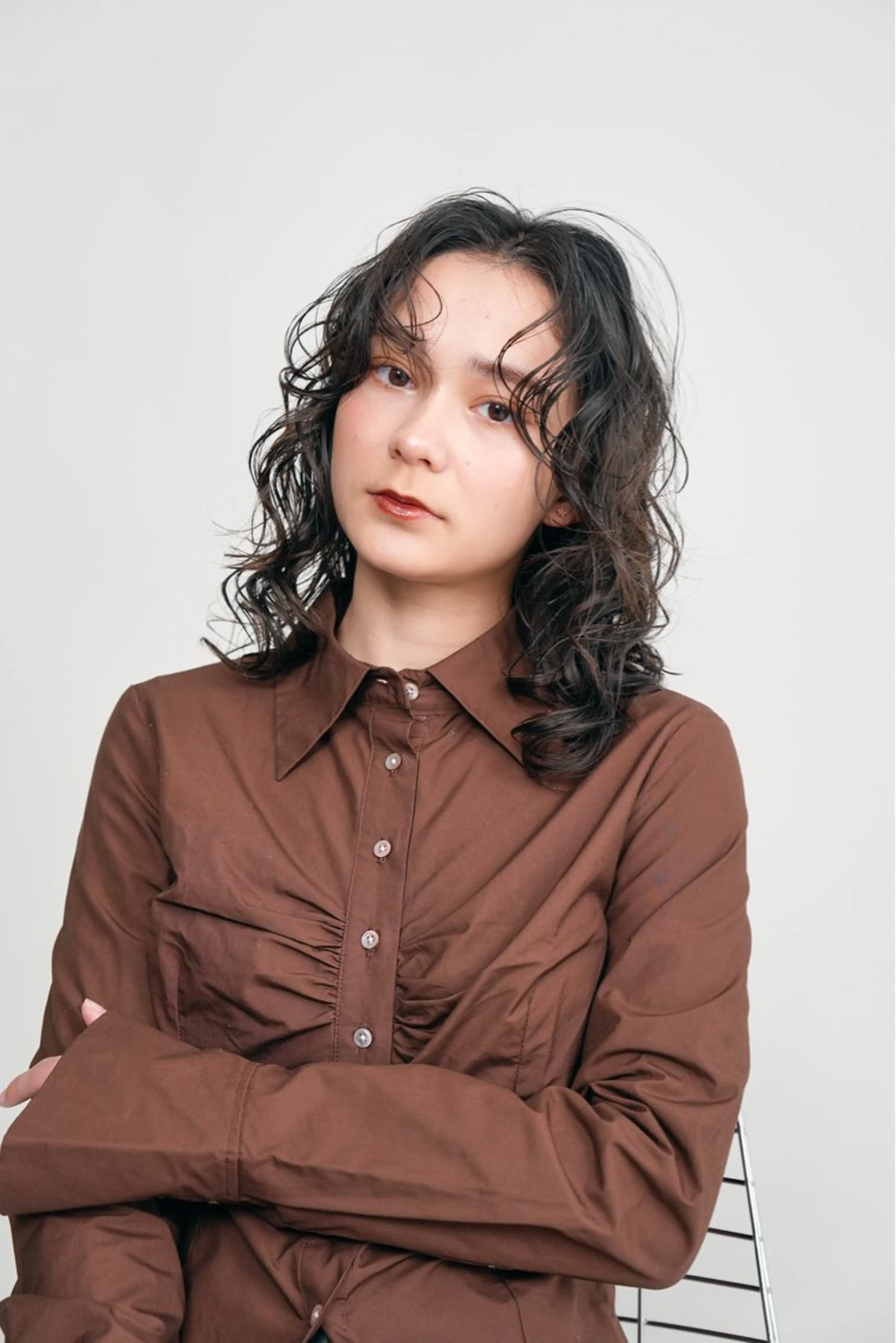 カラー パーマ 塔尾 真那のヘアスタイル