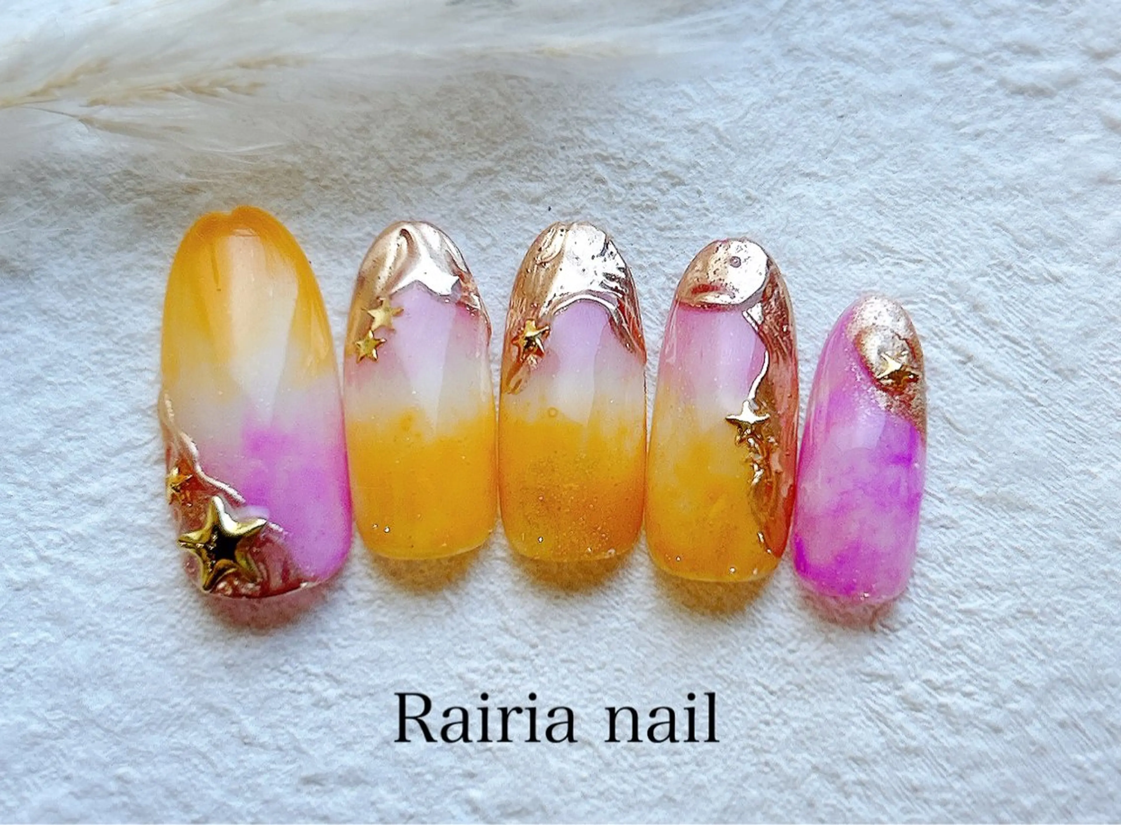 ネイル アートネイル ジェルネイル 持ち込み ニュアンスネイル パラジェル Rairia nail本八幡店のネイルデザイン