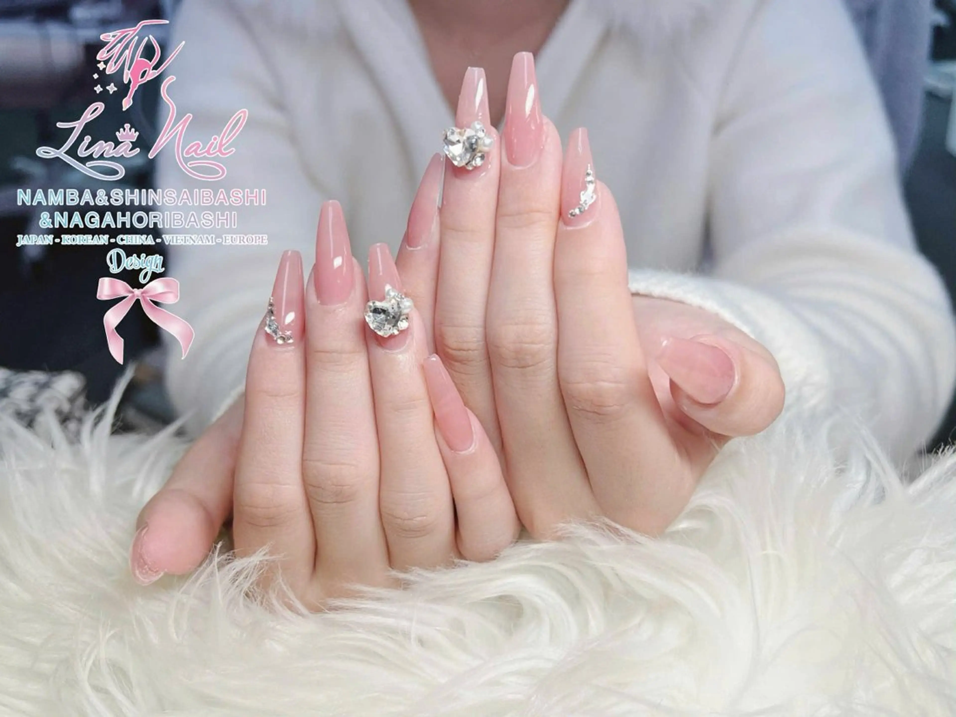 ネイル チークネイル 桜ネイル フラッシュネイル フットネイル ジェルネイル ハンドネイル ７９LINA NAIL 心斎橋店所属・リナネイル アメ村心斎橋店のネイルデザイン