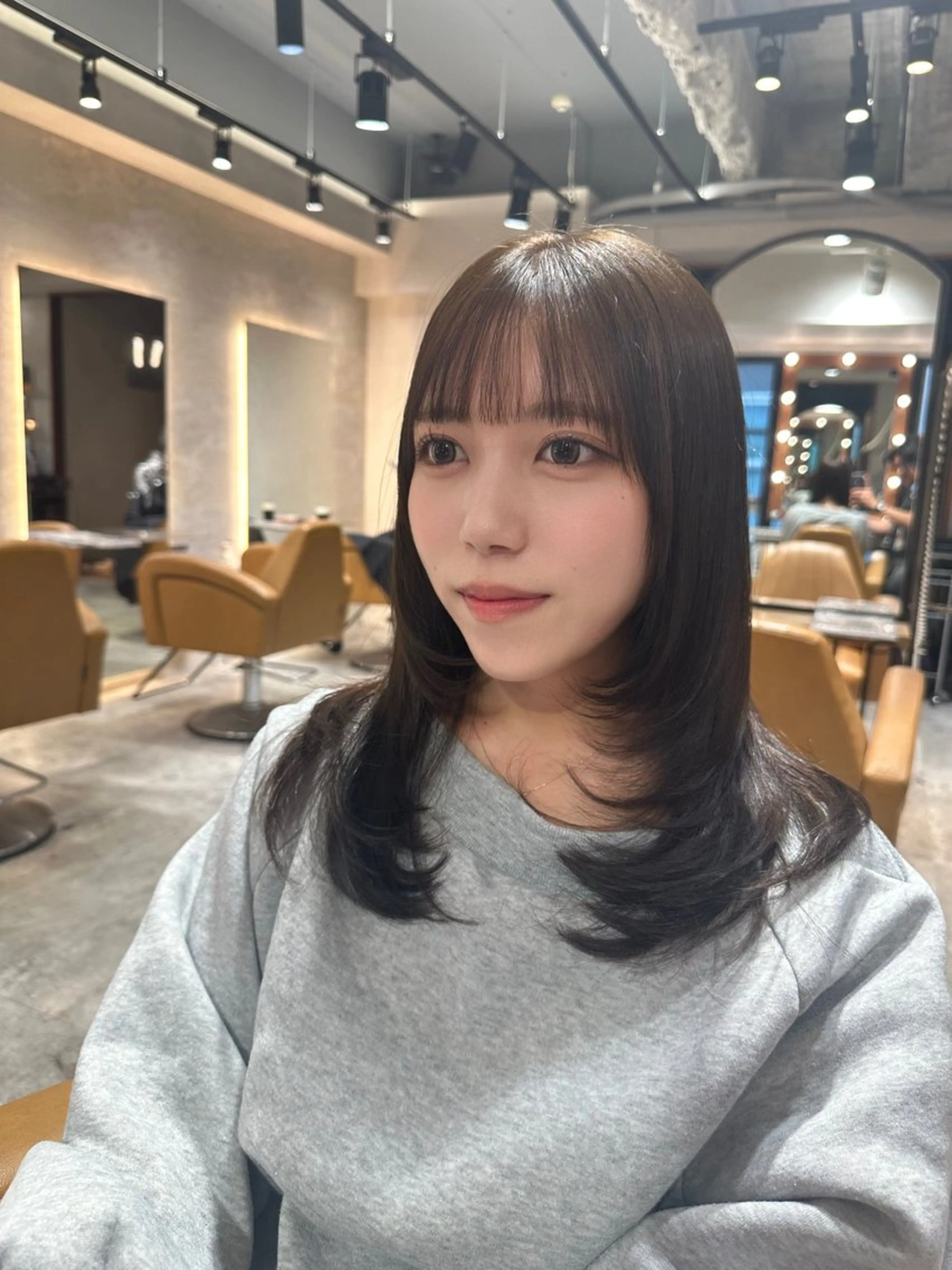 セミロング カラー レイヤー/艶髪/ 髪質改善/YUYAのヘアスタイル