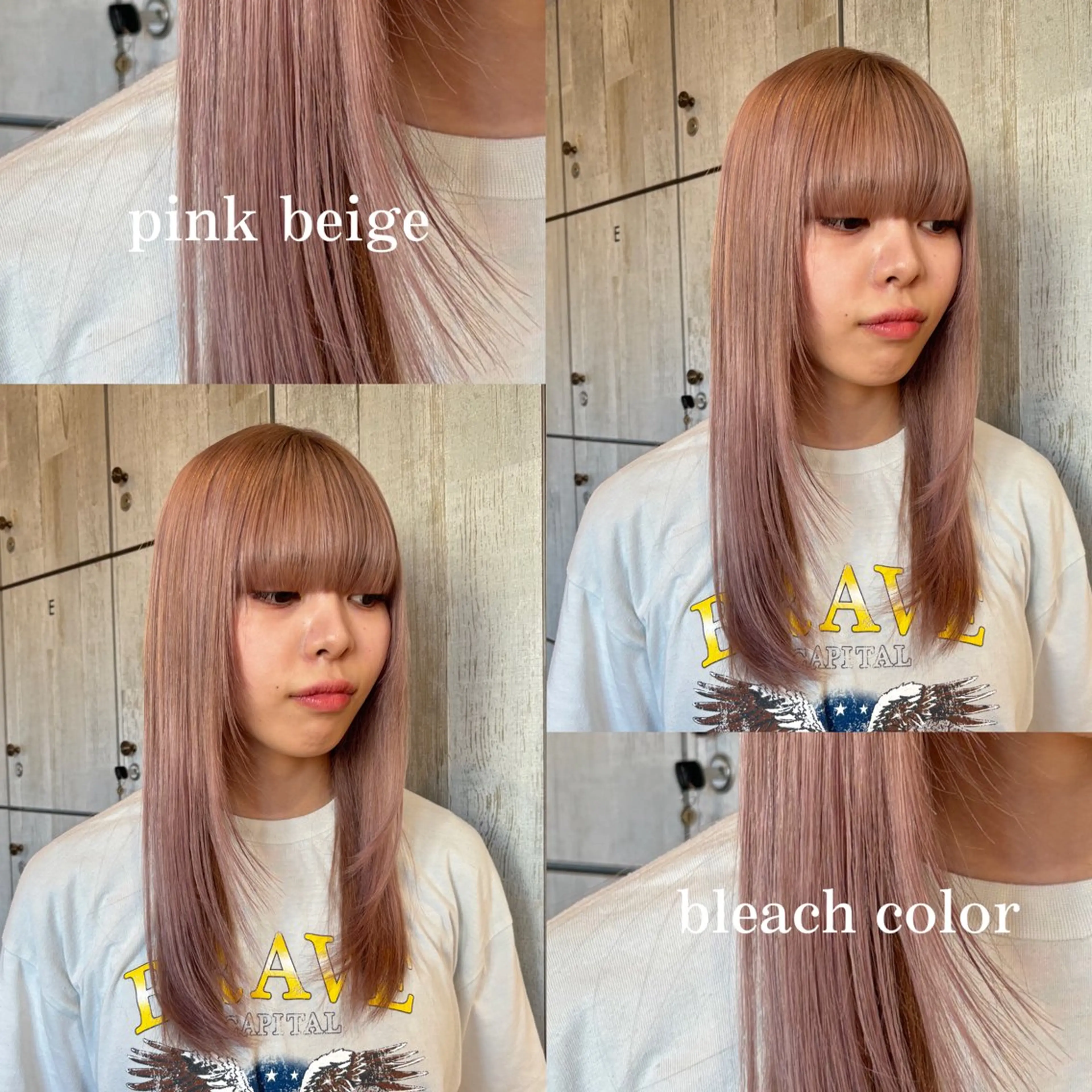 ロング カラー ベージュカラー ピンクカラー ピンクベージュ カット ヘアカラー トリートメント 似合わせレイヤー/ Wカラー🧸こころのヘアスタイル