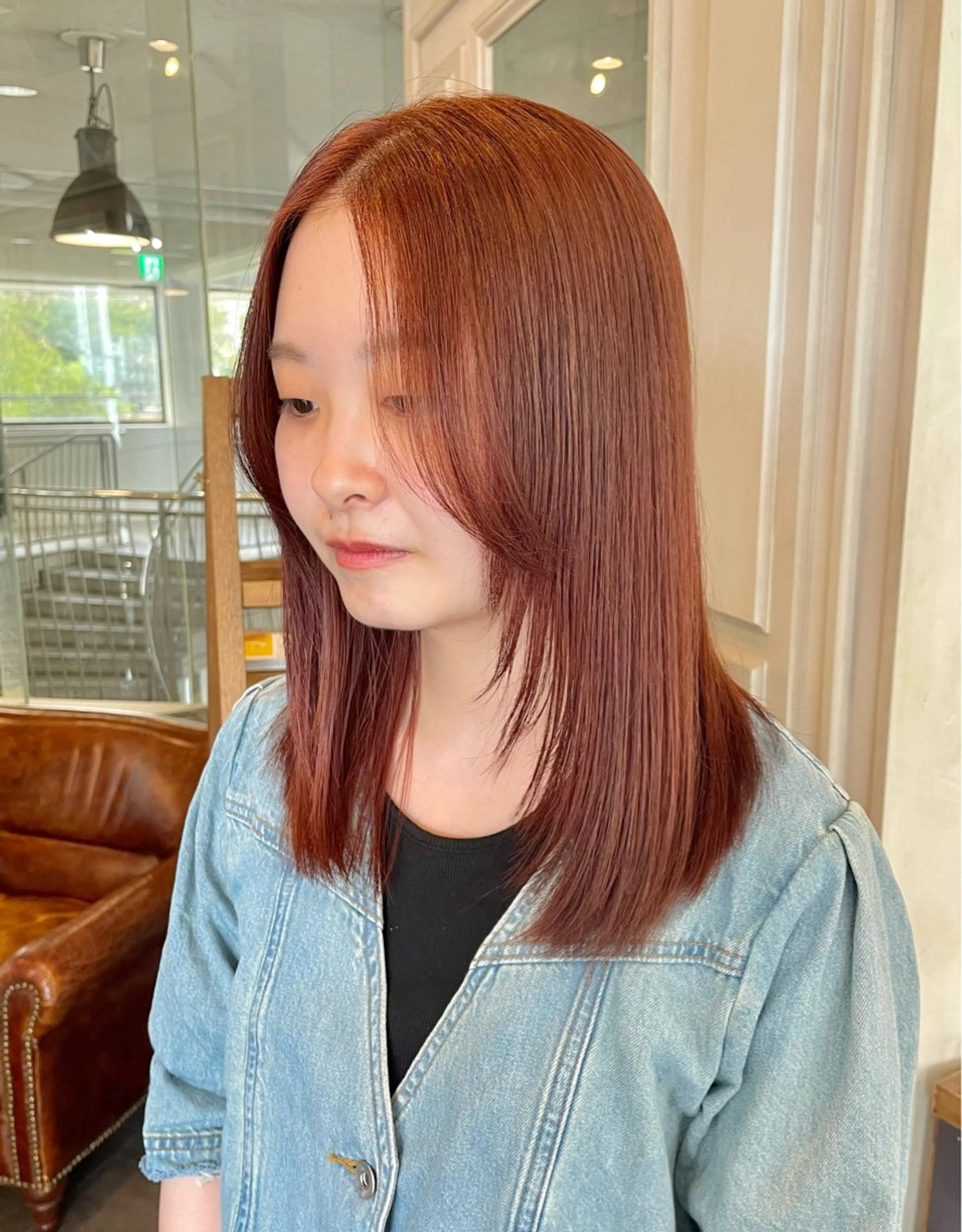 ミディアム 顔まわりレイヤー レイヤーカット カット yukii しまむら のぞみのヘアスタイル