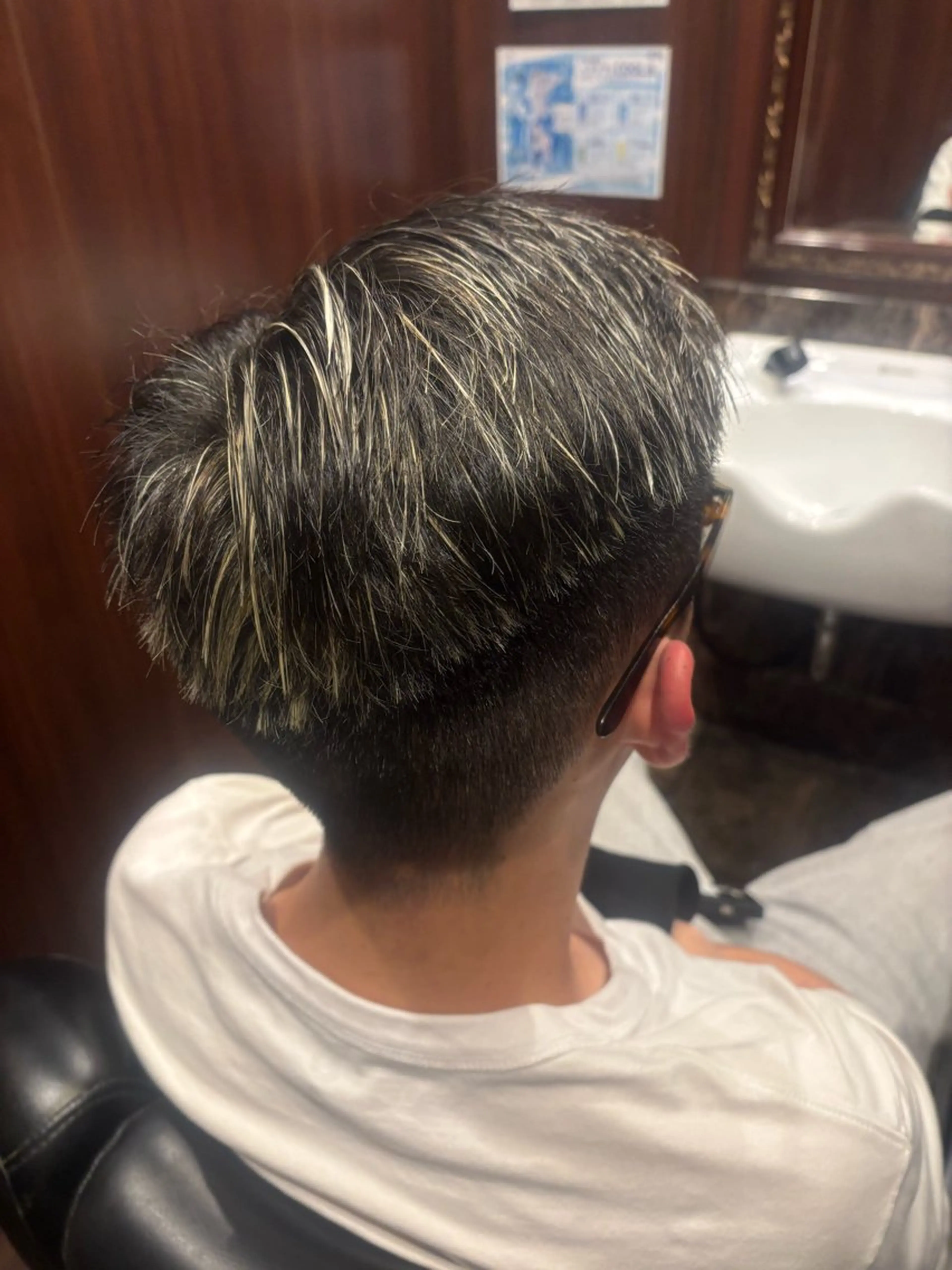 ショート カラー メンズ メンズメッシュ メッシュ 橋本 ゆりあのヘアスタイル