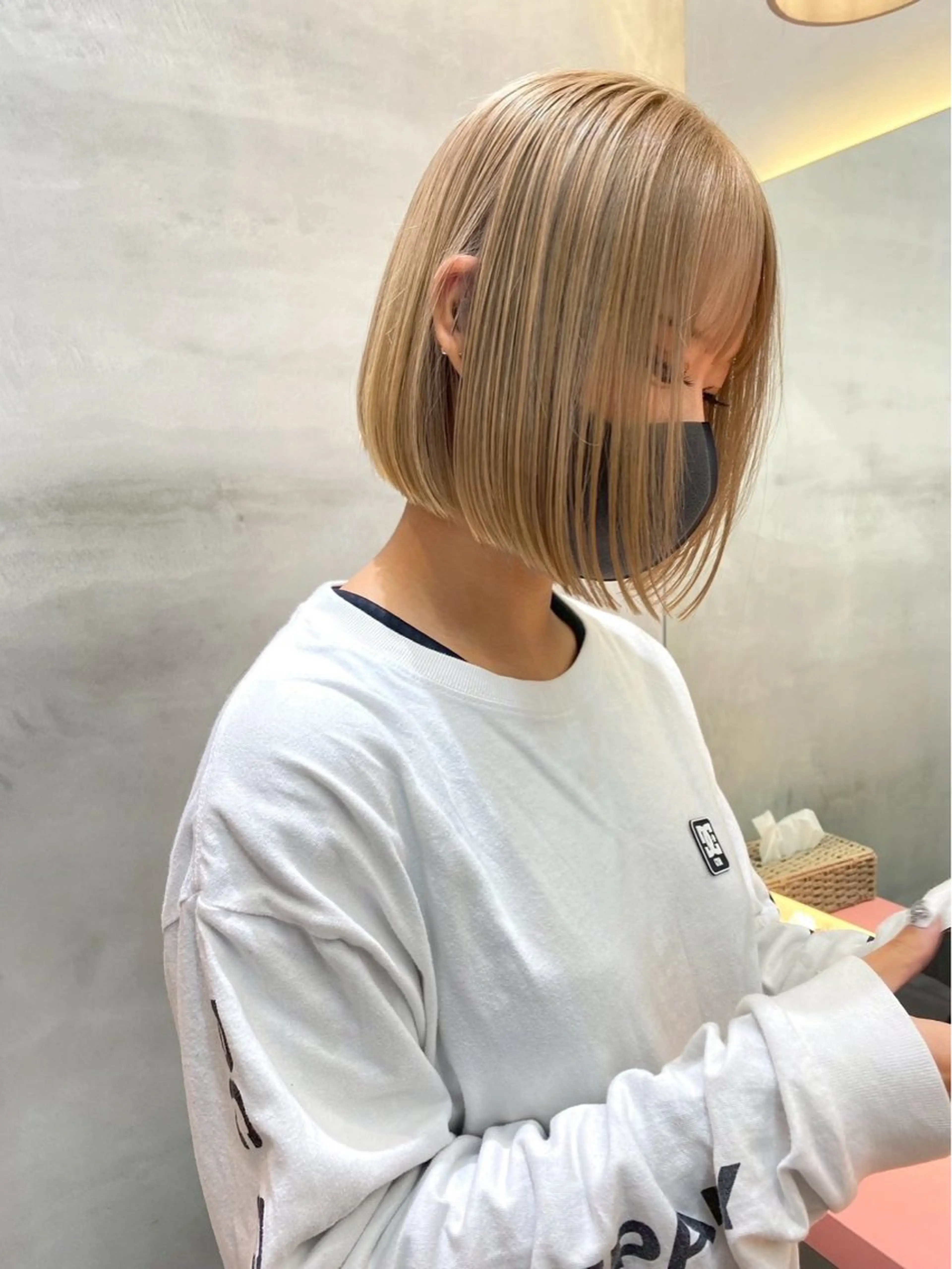 ショート ヘアカラー トリートメント 岡野 幸輝のヘアスタイル