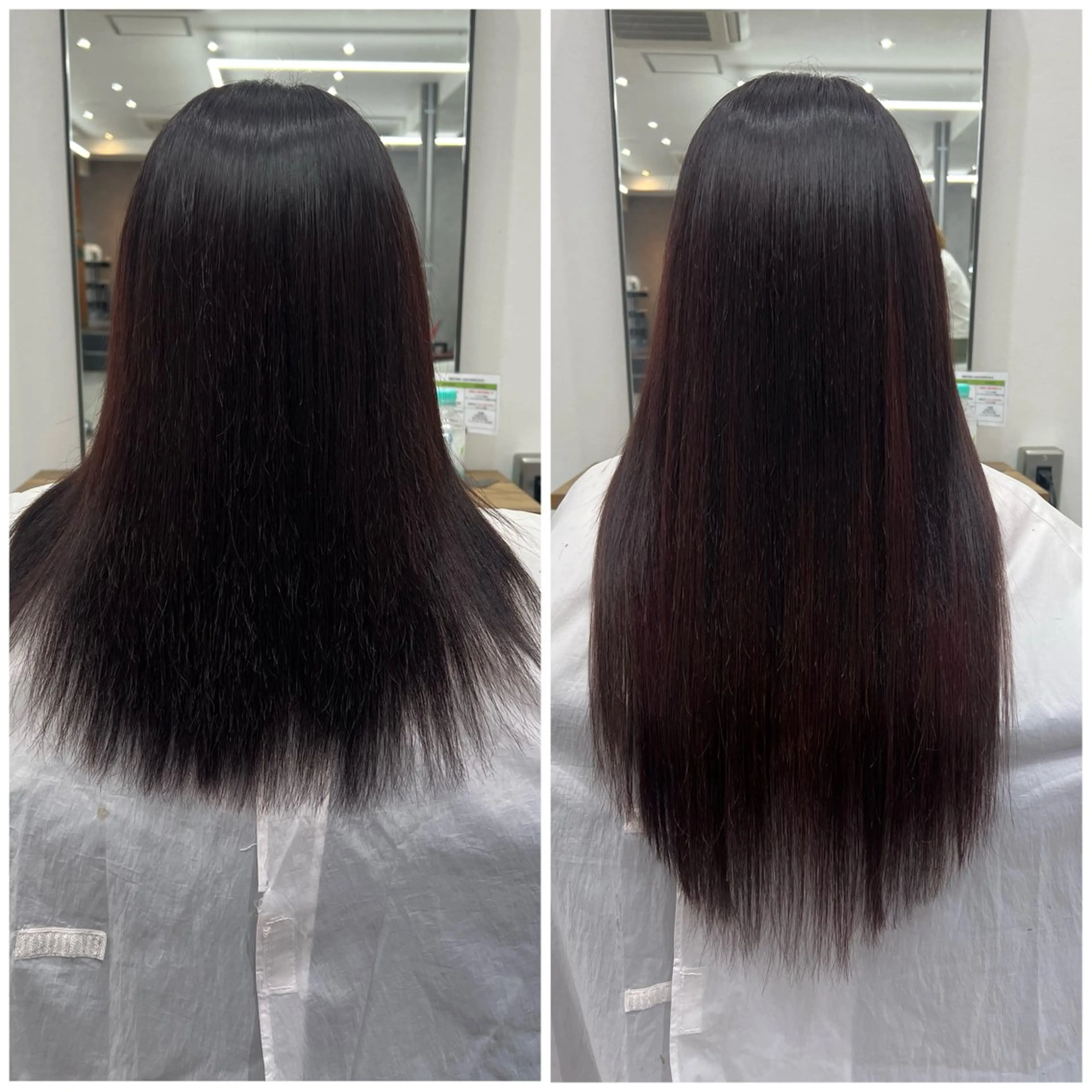 ロング カラー シールエクステ ボルドーカラー デザインカラー エクステ ショート/ウルフ カットモデル募集のヘアスタイル