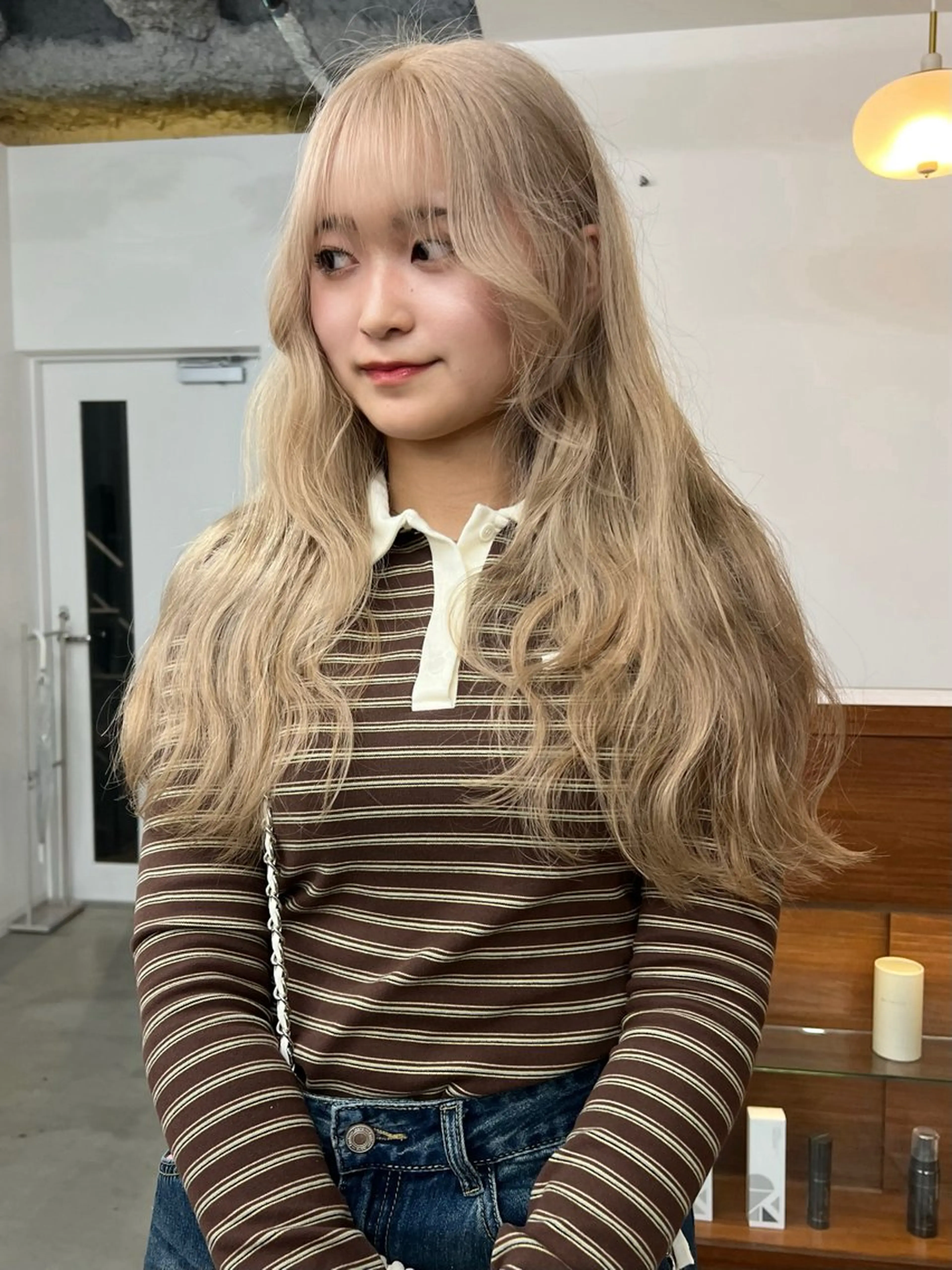 セミロング いざわりお /梅田/ブリーチのヘアスタイル