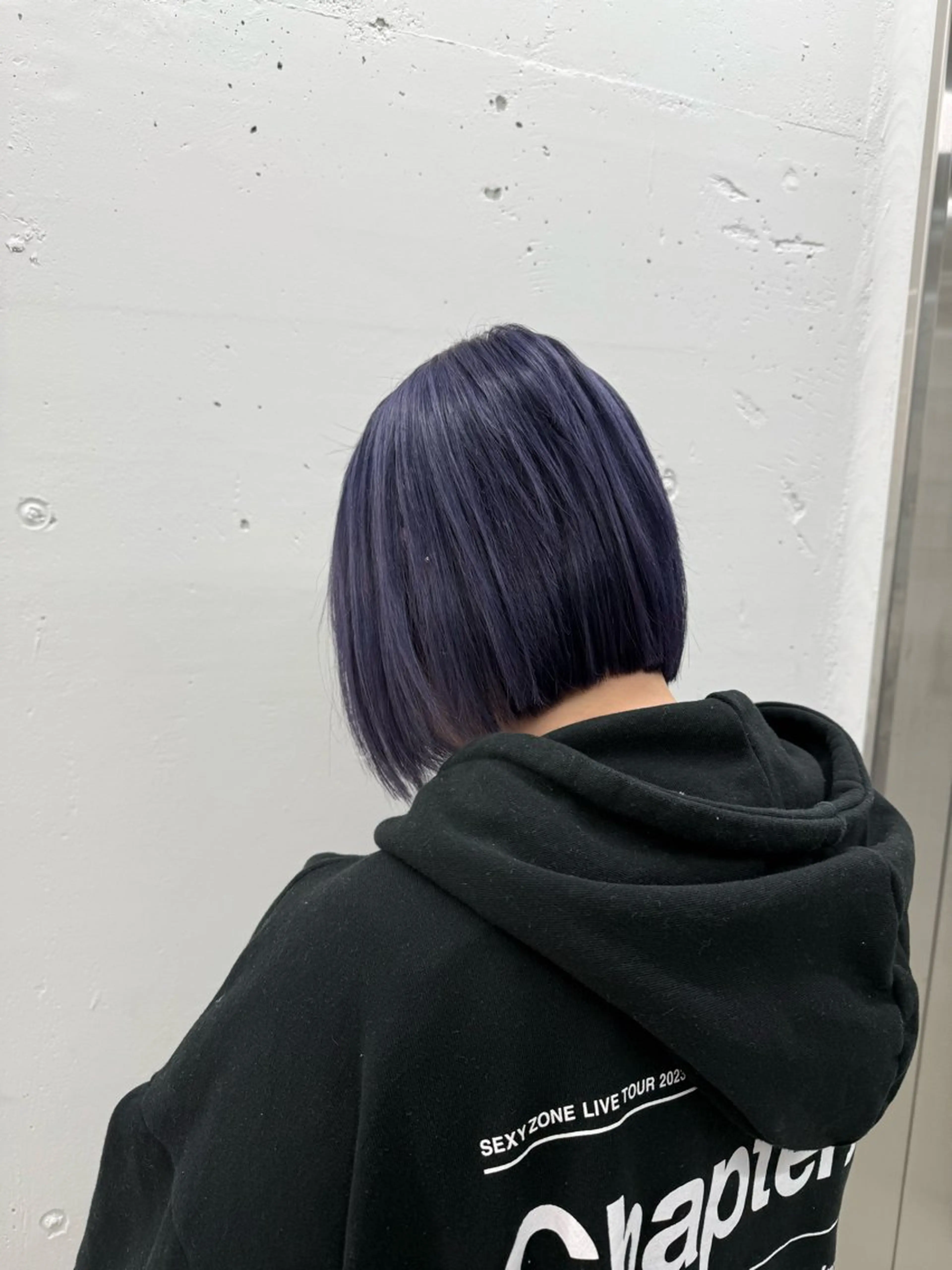 ショート カラー パープルカラー メンズ特化美容師/栄 /本間さつきのヘアスタイル