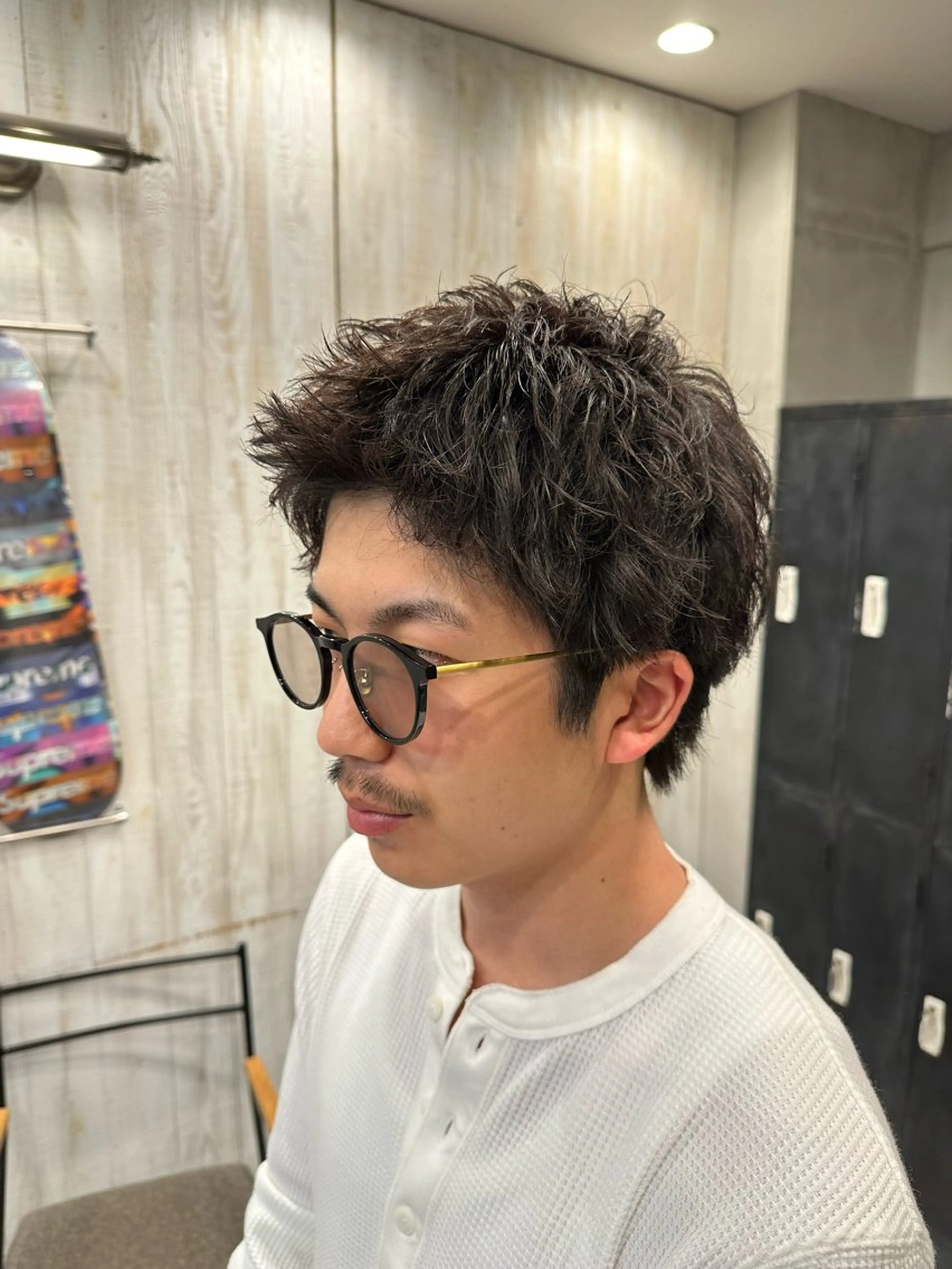 パーマ メンズ メンズパーマ スパイキーショート 梅田中崎町メンズ 美容師ユースケのヘアスタイル