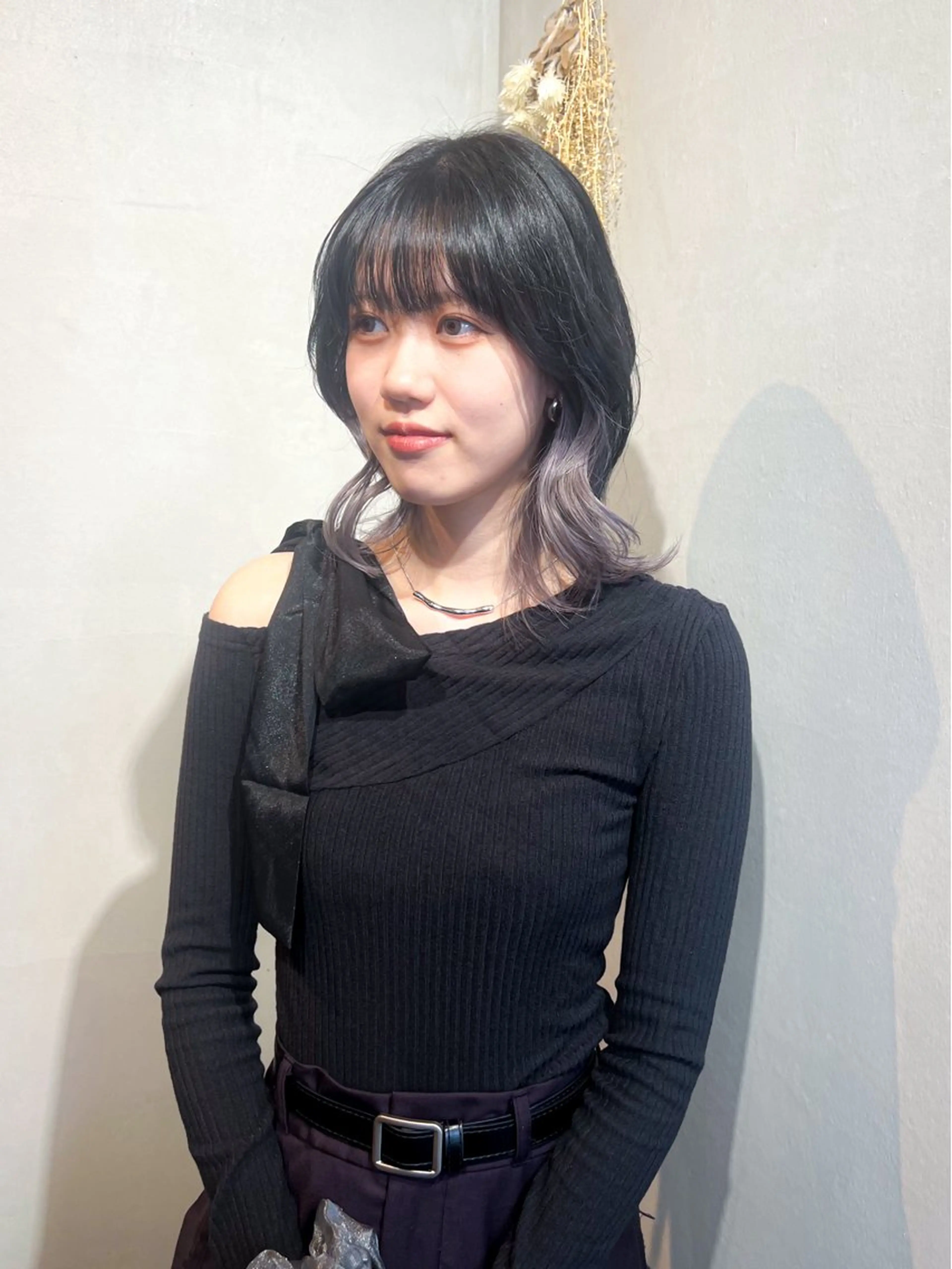 ミディアム カラー カット ヘアカラー トリートメント Aya/四条烏丸/ インナーカラーのヘアスタイル