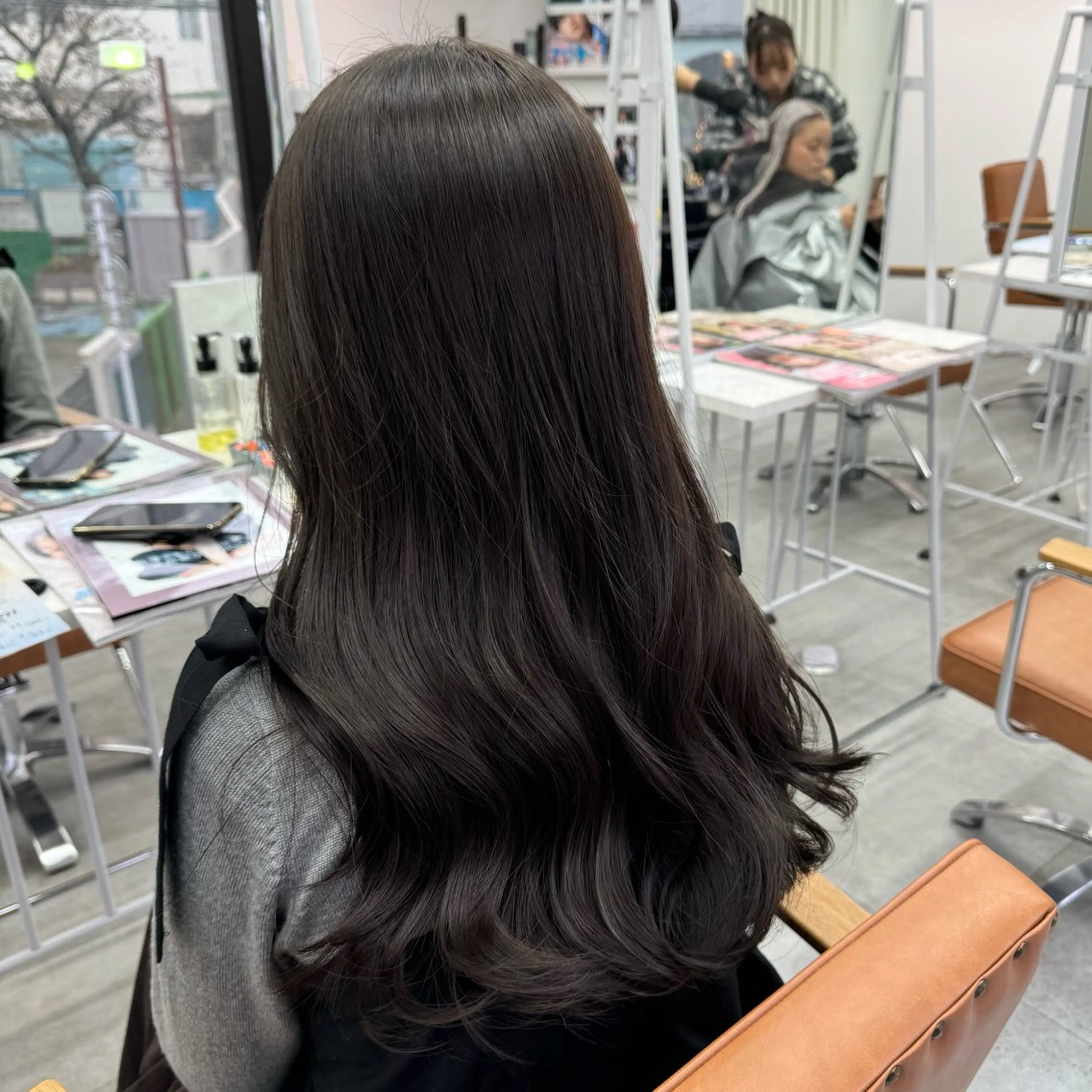 セミロング カラー ヘアアレンジ ヘアカラー ブリーチなしカラー /新百合ヶ丘/安形翔のヘアスタイル