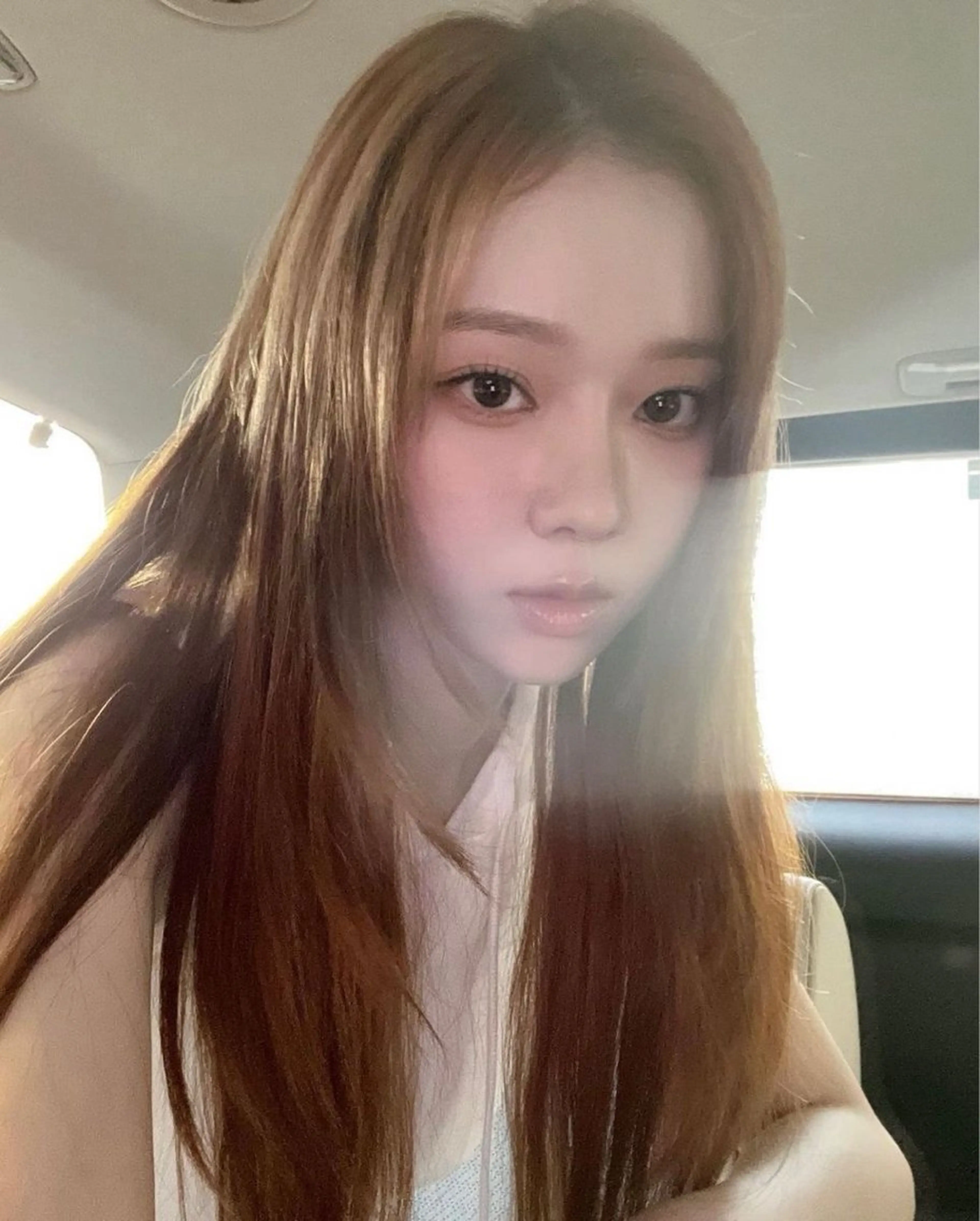 ロング カラー ブリーチ ケアブリーチ 透明感カラー ダブルカラー ブリーチなしカラー ヘアカラー トリートメント nonoka オリーブ/レイヤーのヘアスタイル