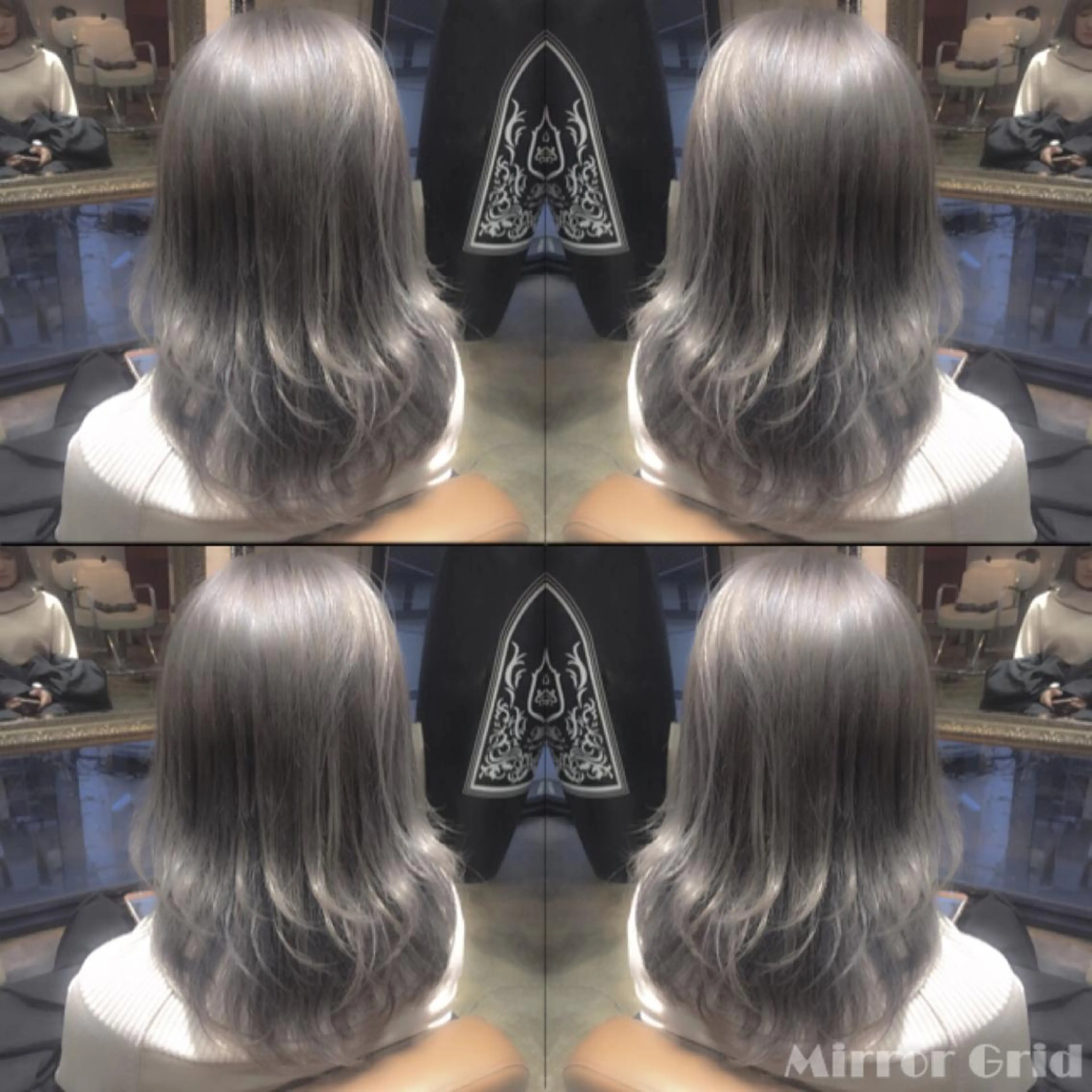 セミロング カラー グレージュ 北條 優輝のヘアスタイル