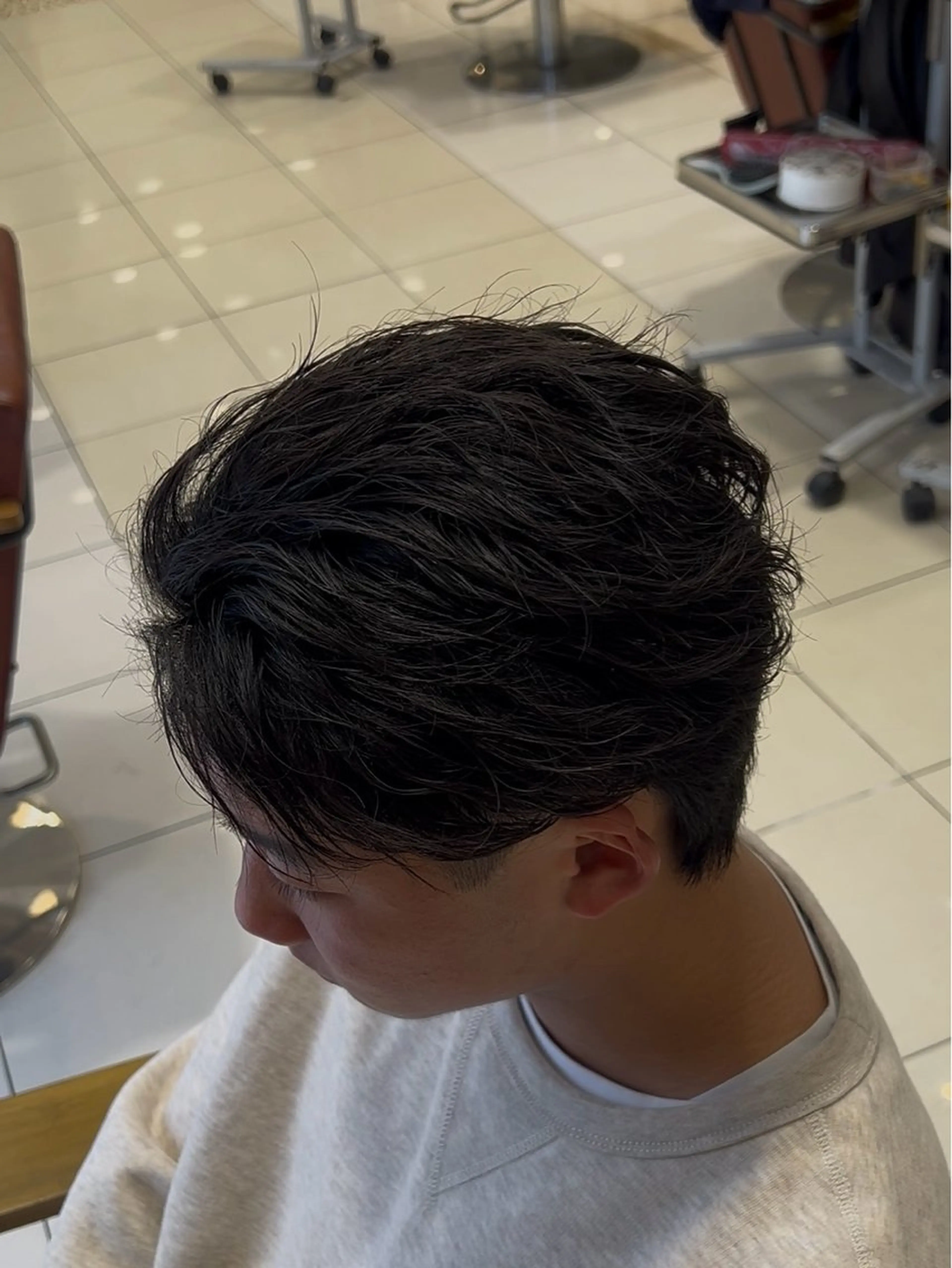 ショート パーマ メンズ ショートヘア カット パーマ メンズ特化/勝田駅/ 佐和駅/鈴木輝瑠/のヘアスタイル