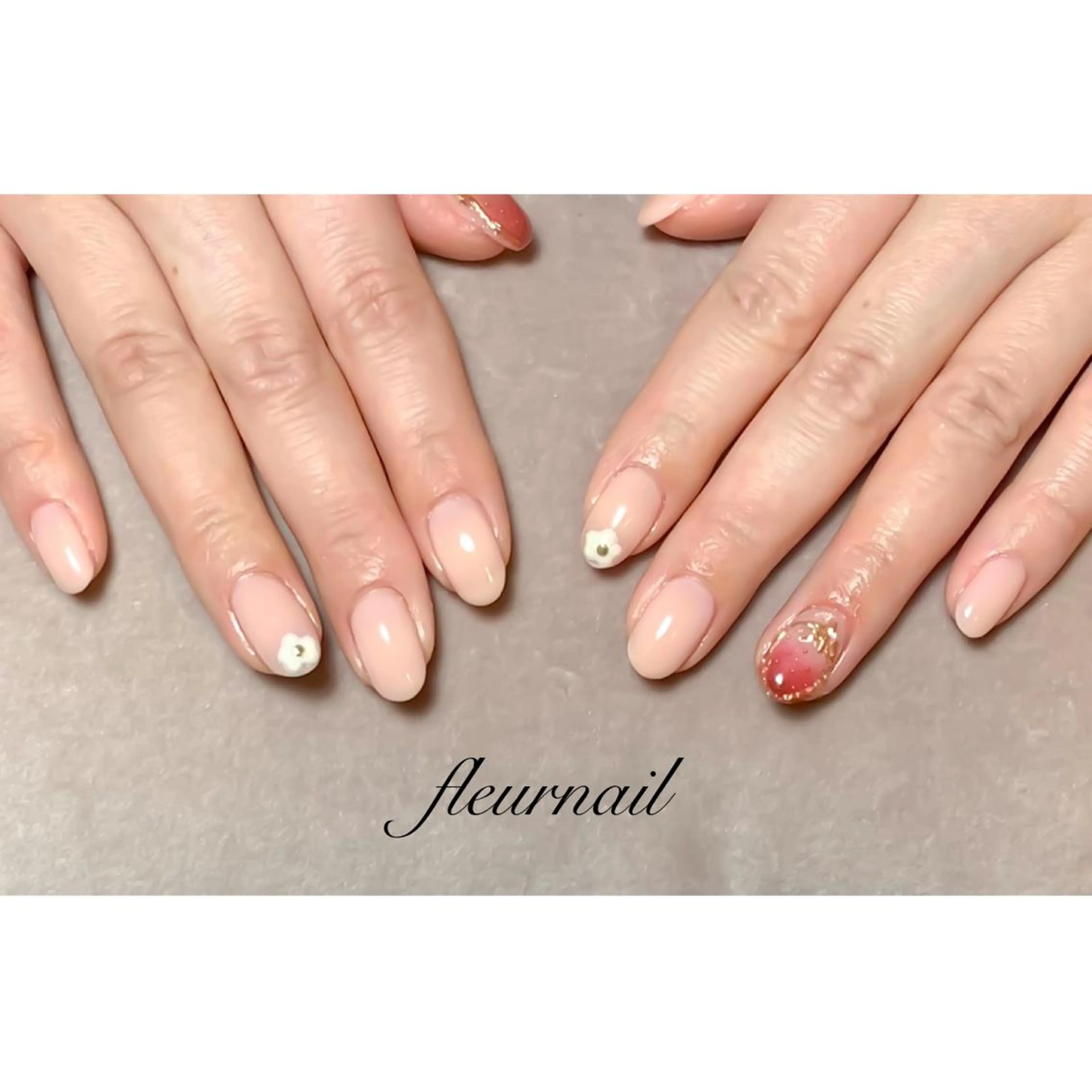 ネイル ジェルネイル パラジェル ハンドネイル fleurnail miuraのネイルデザイン