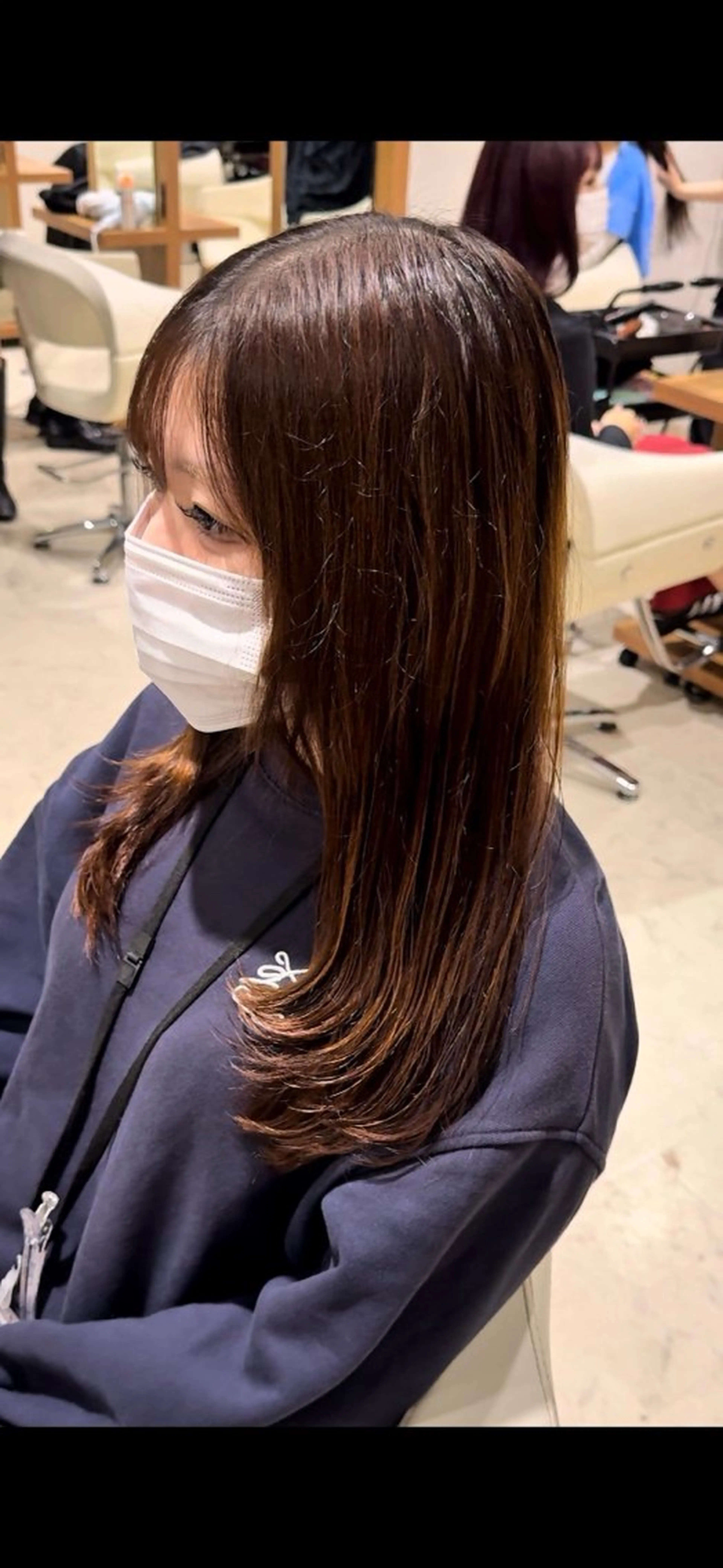 ロング ヘアカラー 巻田 匠海のヘアスタイル