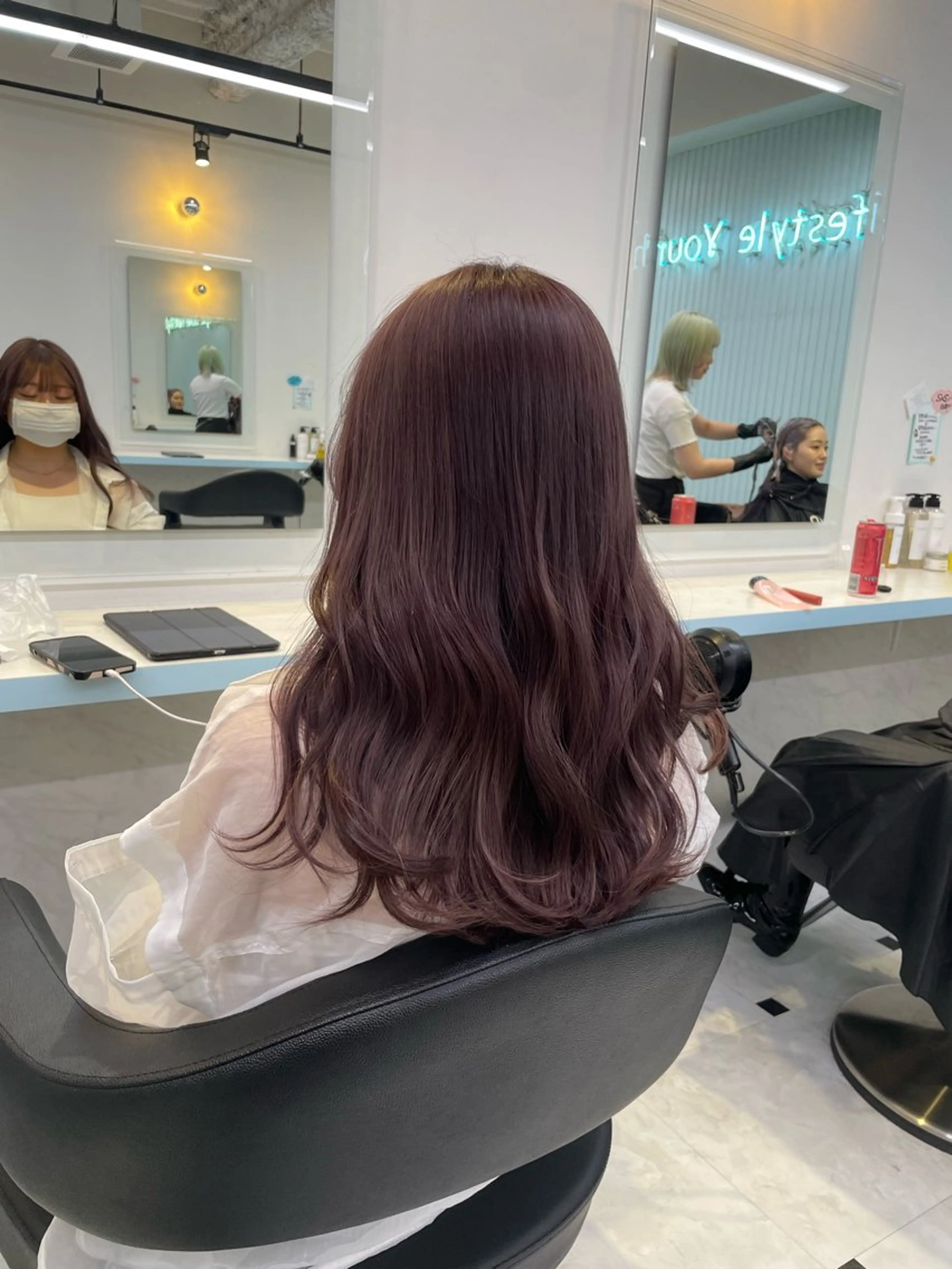 ロング ヘアカラー トリートメント ツヤ髪ハイトーン💖 💫Hikaru💫のヘアスタイル