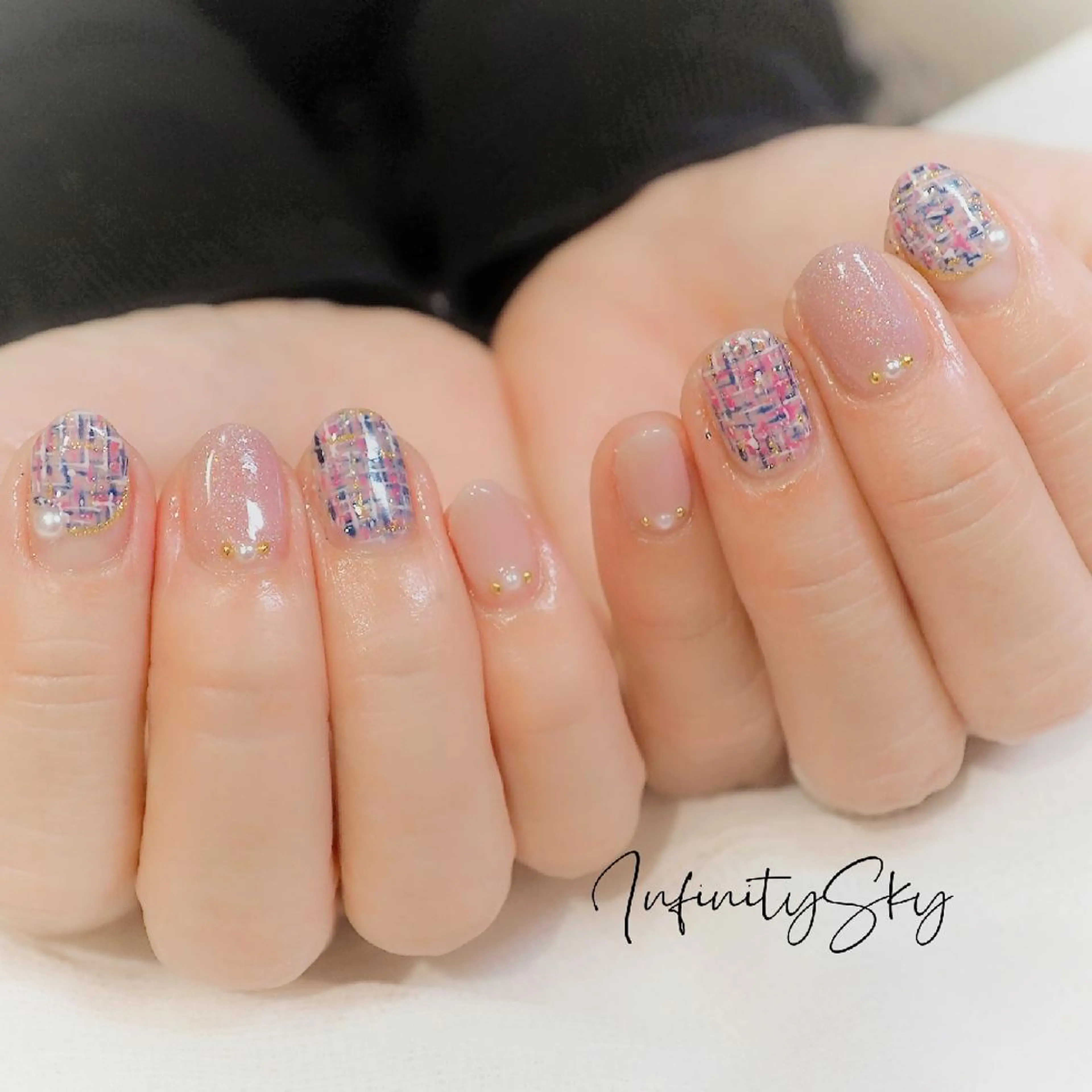 ネイル 入学式 卒業式 春ネイル ハンドネイル infinity skyのネイルデザイン