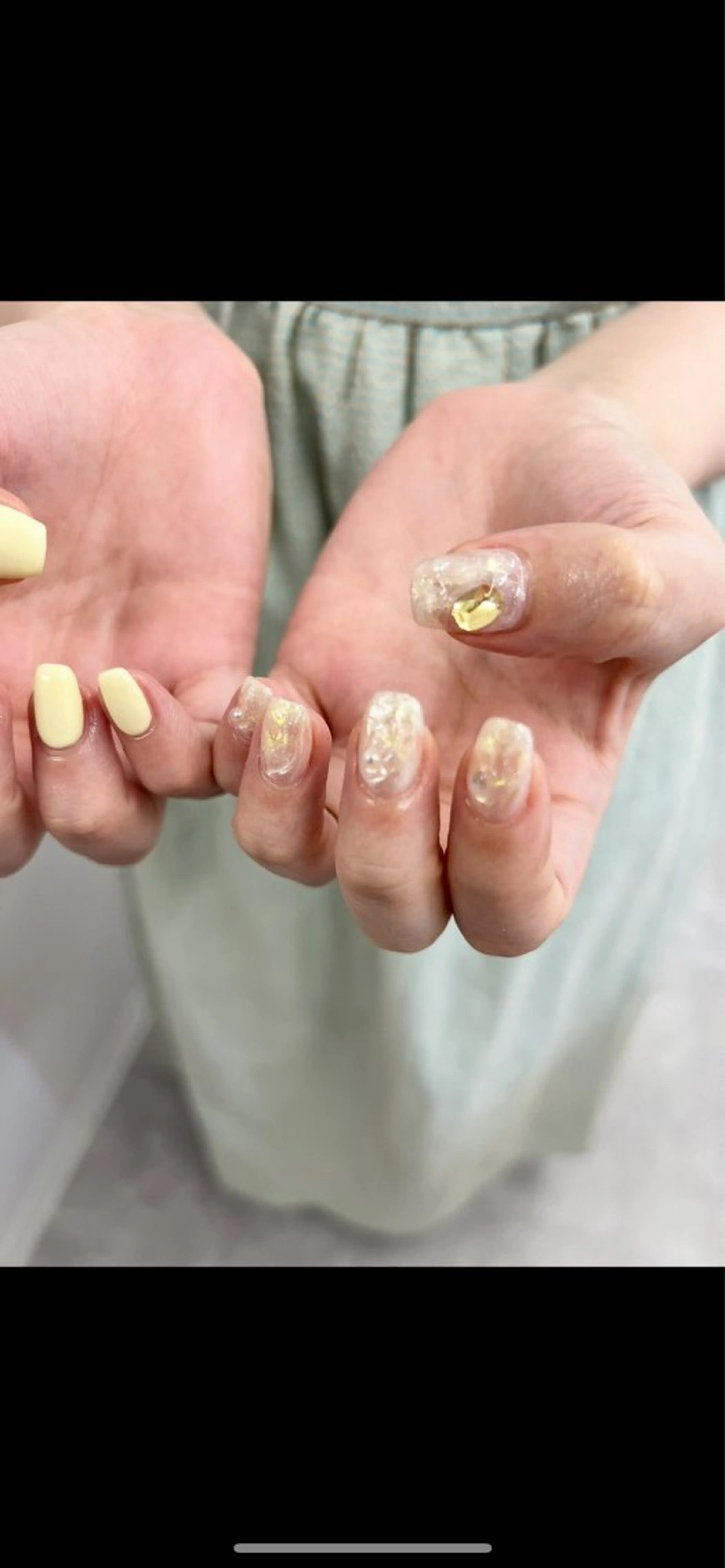 ネイル ジェルネイル マグネットネイル ニュアンスネイル パラジェル リボン ハンドネイル ハンドケア Bana_ Nailのネイルデザイン