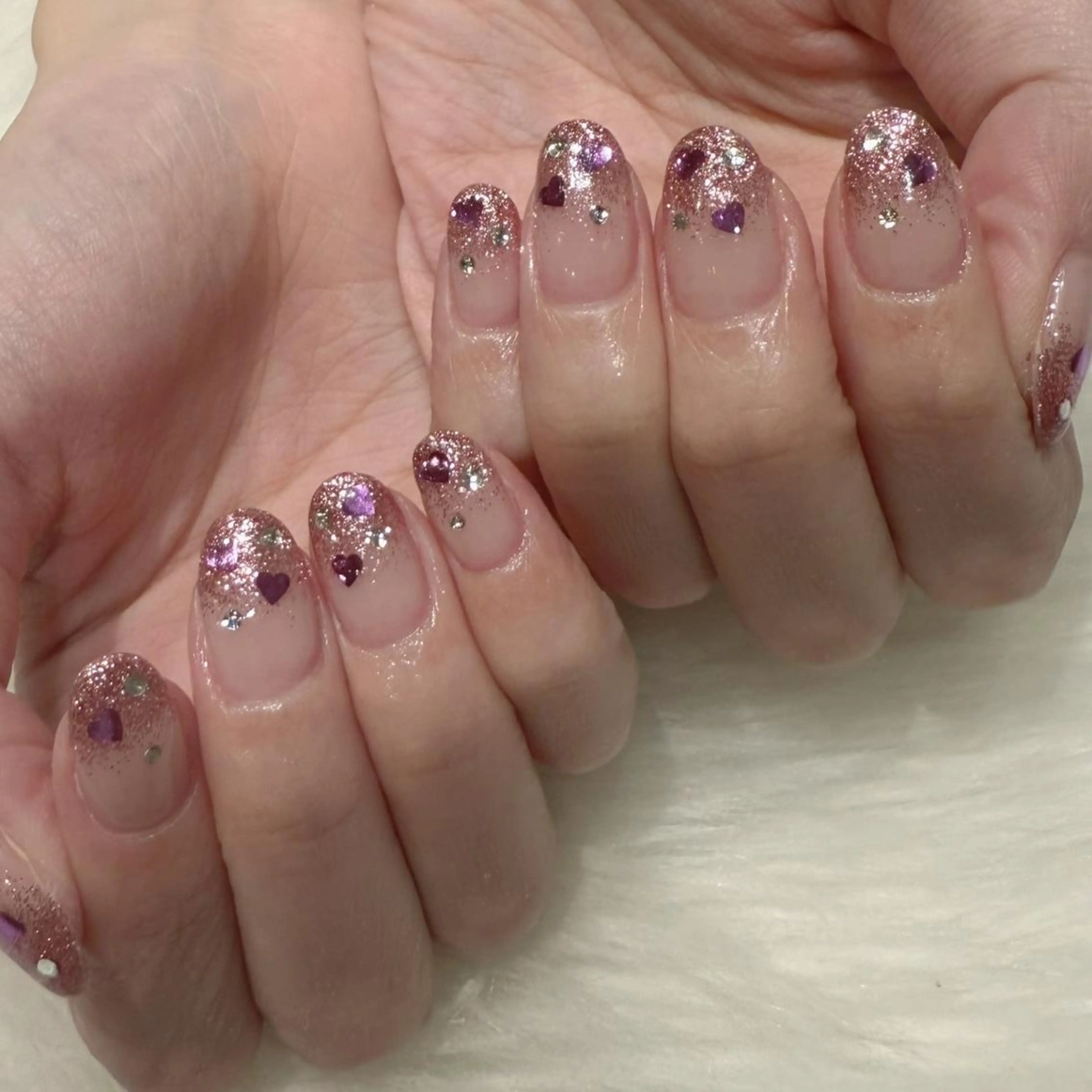 ネイル ハート ハンドネイル Kanai Harukaのネイルデザイン