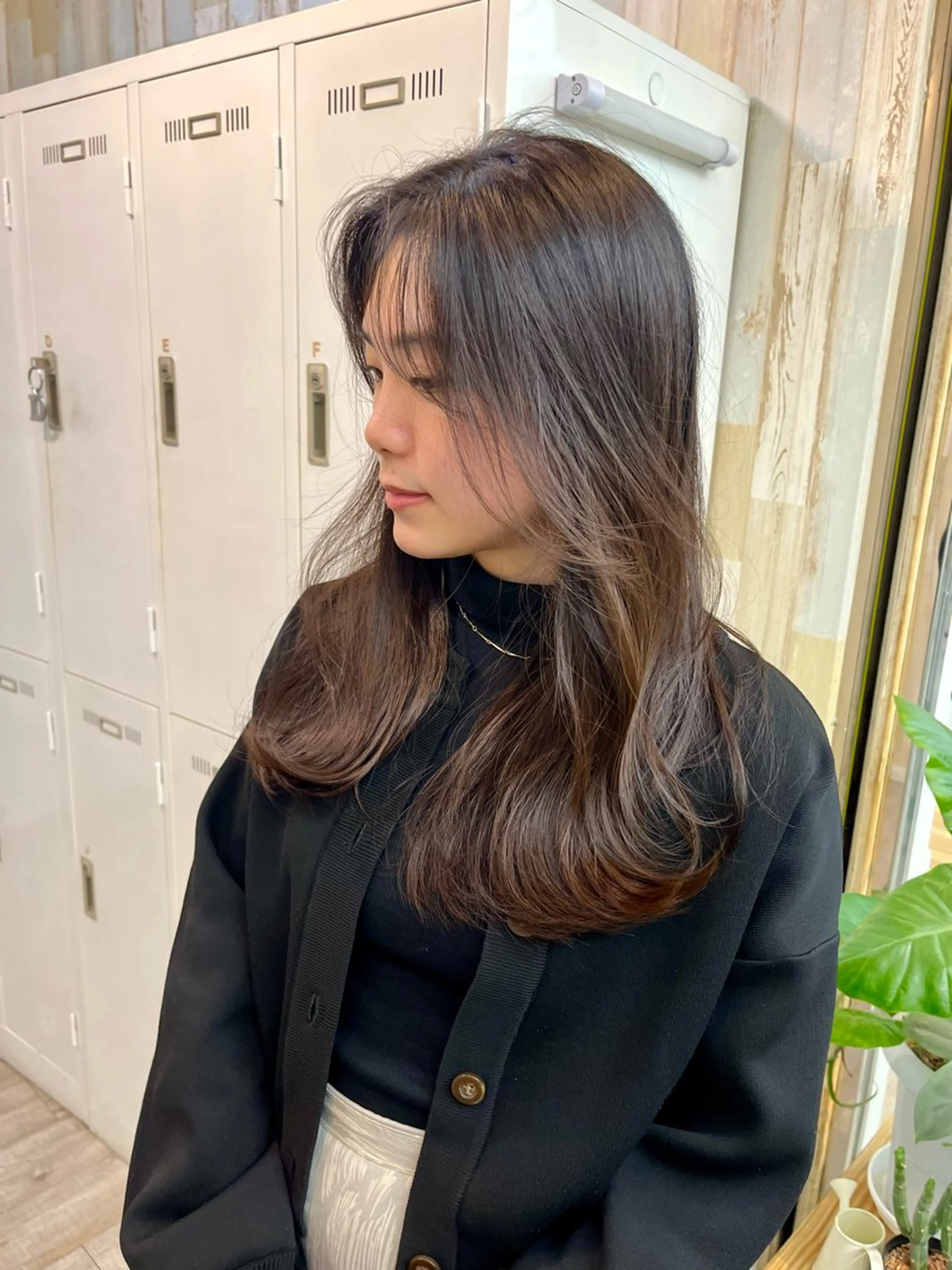 ロング RIKU⚡️毛流れ ヘア×眉ワックスのヘアスタイル