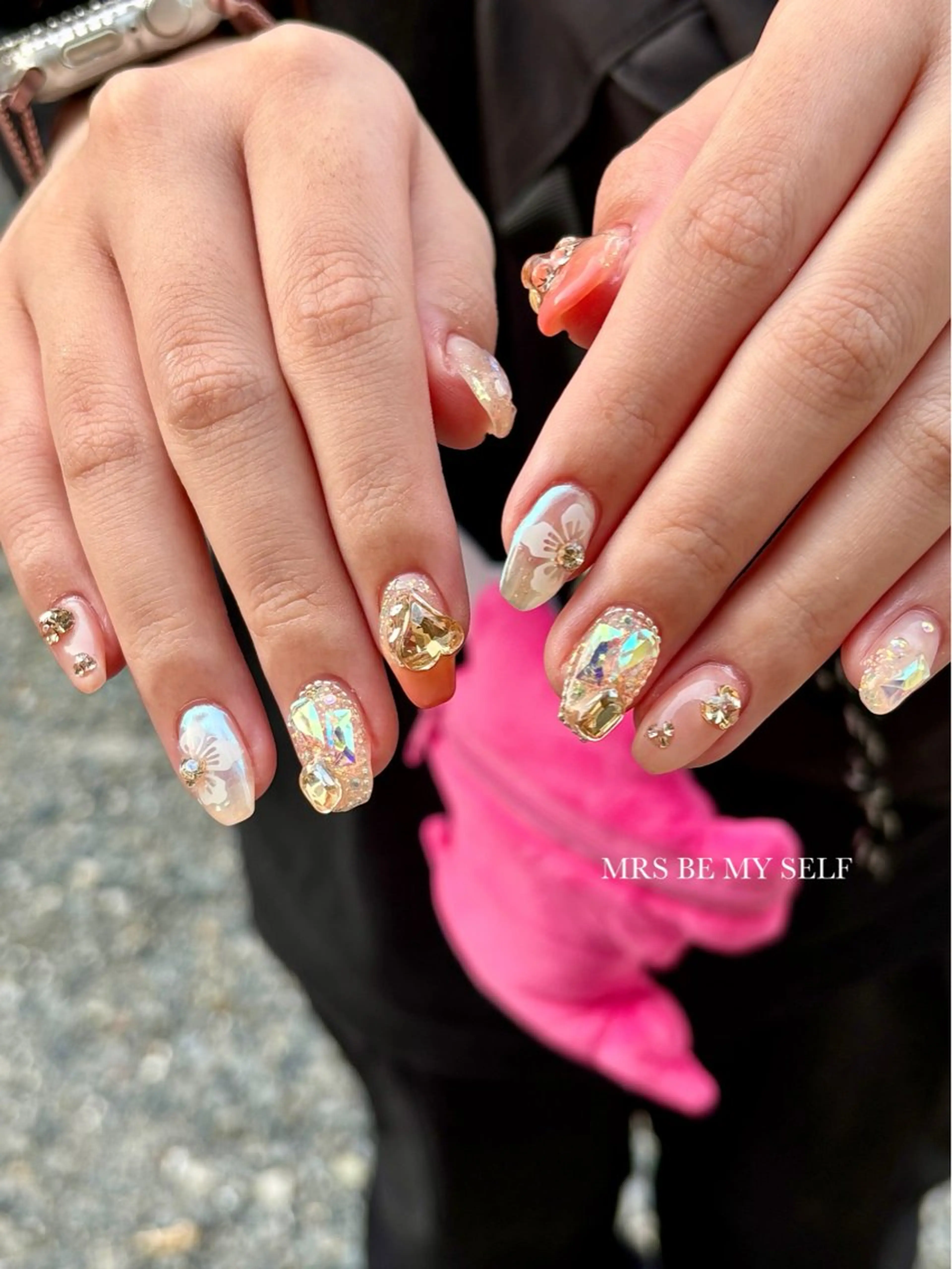 ネイル オレンジ MRS/ miyu🎀のネイルデザイン