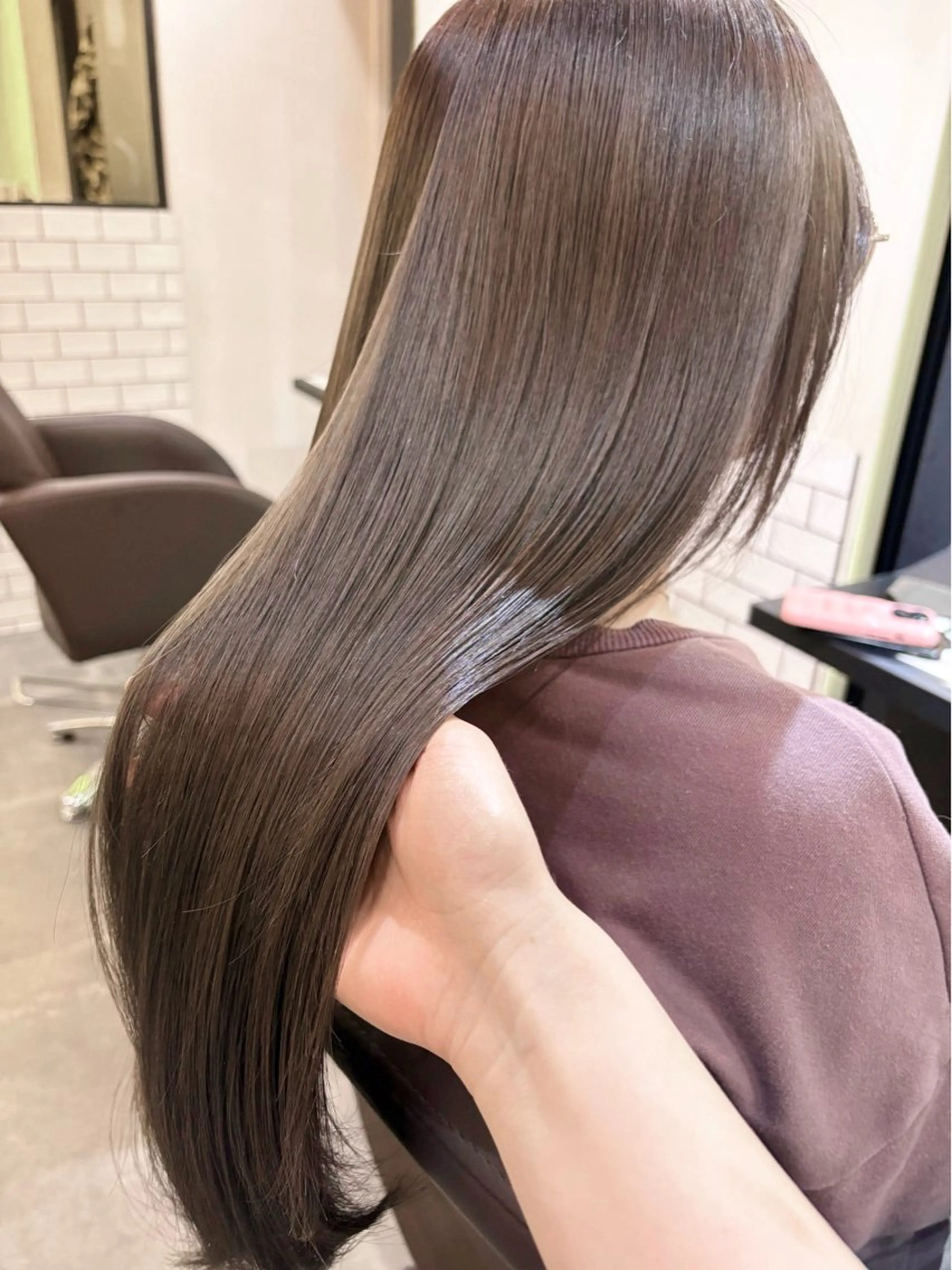 ロング カラー ダブルカラー トリートメント 酸熱トリートメント ヘアカラー トリートメント 艶ピンク*ヘアセット 🌙shioriのヘアスタイル