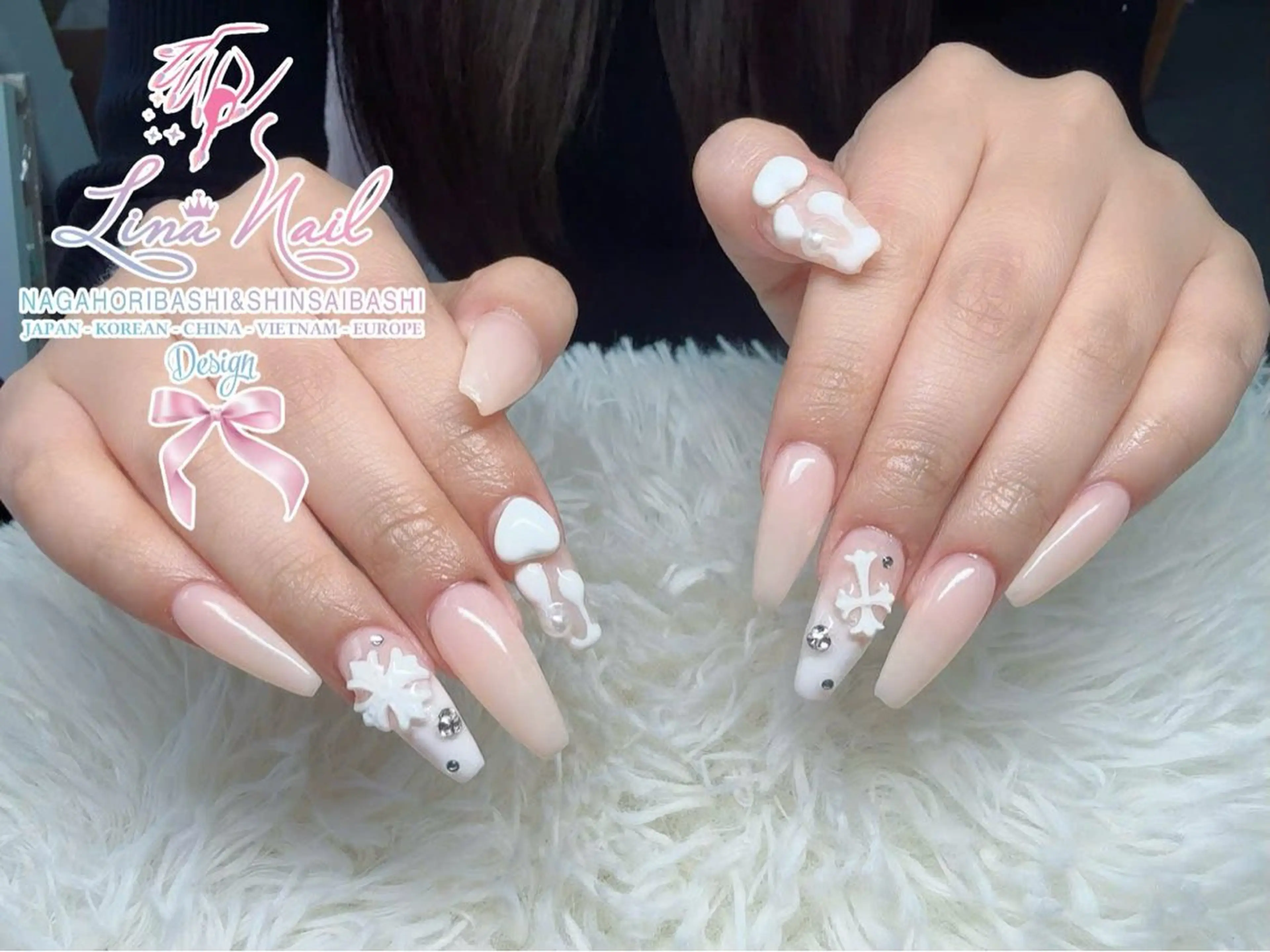 ネイル チークネイル 桜ネイル フラッシュネイル フットネイル ジェルネイル ハンドネイル リナネイル アメ村心斎橋店のネイルデザイン