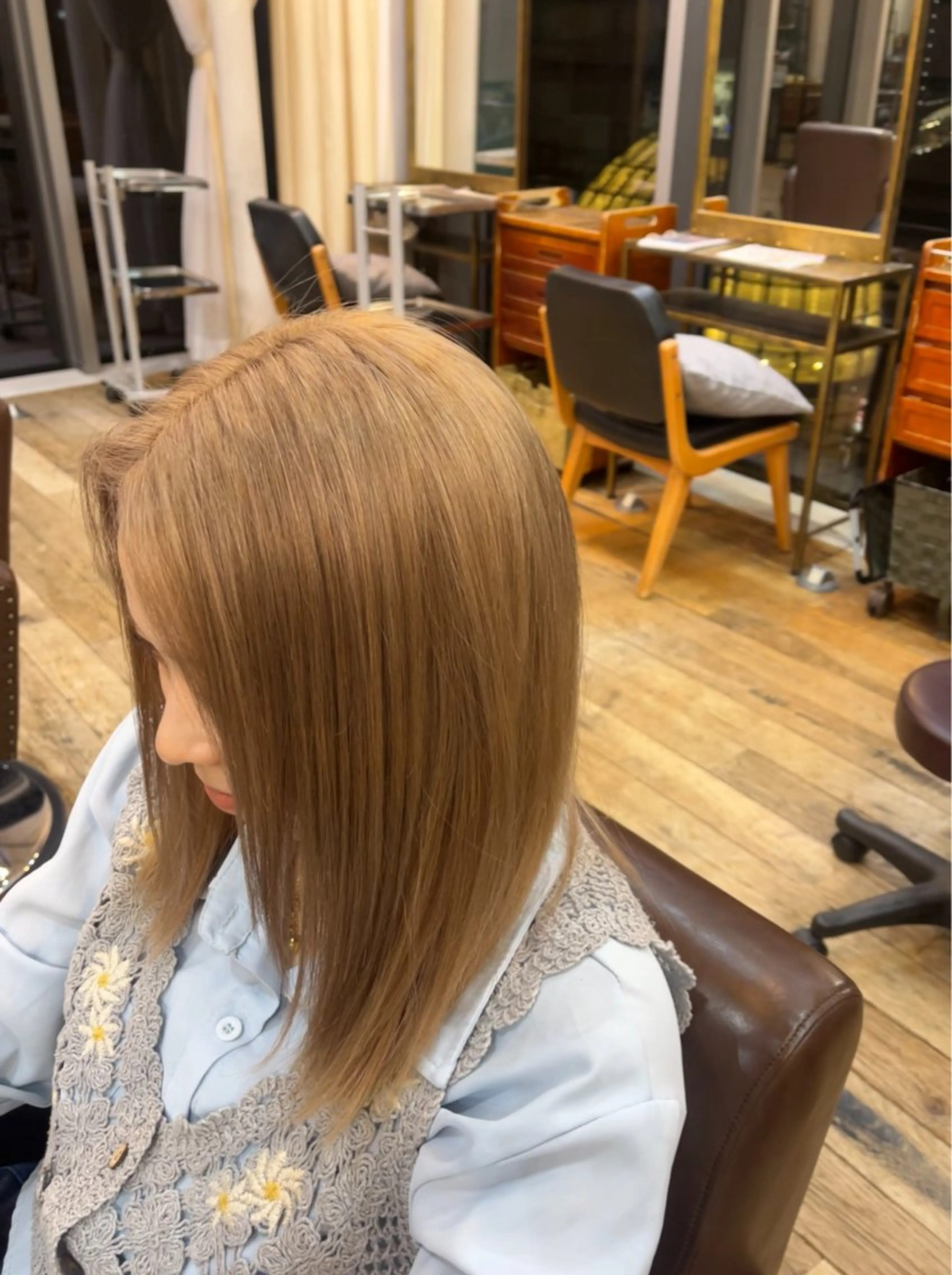 カラー ブリーチ ダブルカラー ヘアカラー 東茉央/ブリーチ リタッチ🧸銀座のヘアスタイル