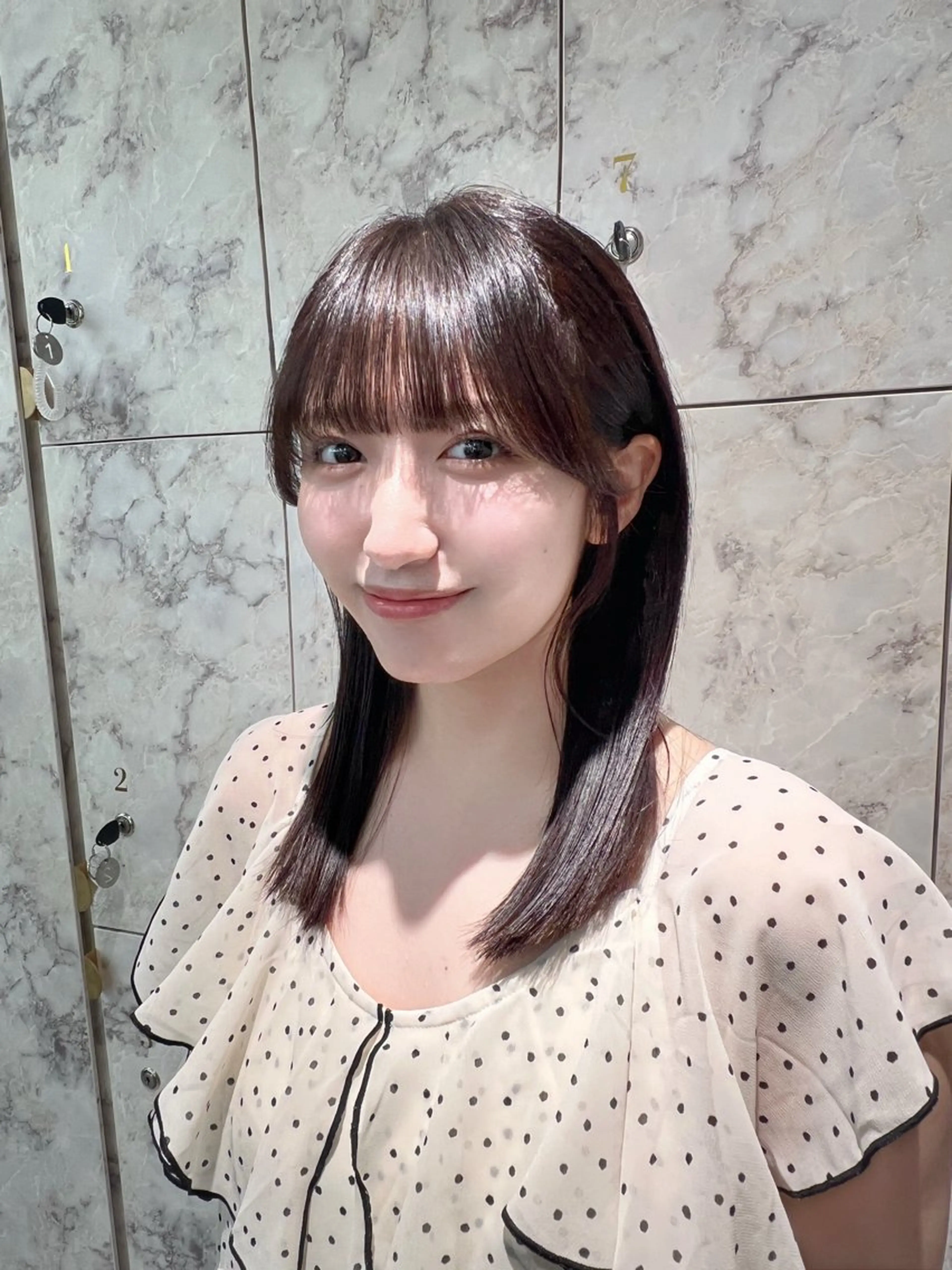 セミロング カット 縮毛矯正 ⭐️似合わせ⭐️/ ETOWA新宿/上村のヘアスタイル