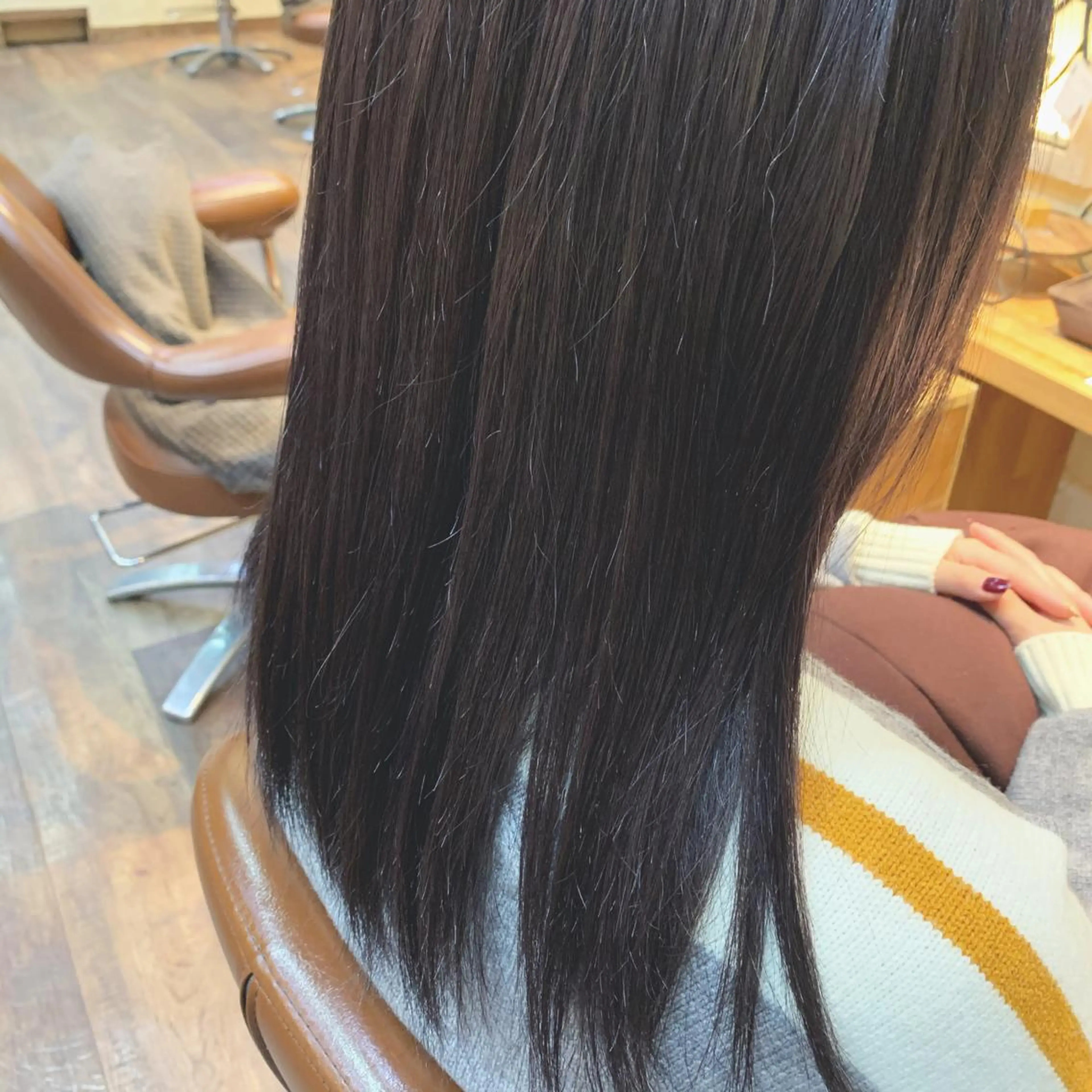 セミロング カラー ラベンダーカラー mizuho .のヘアスタイル