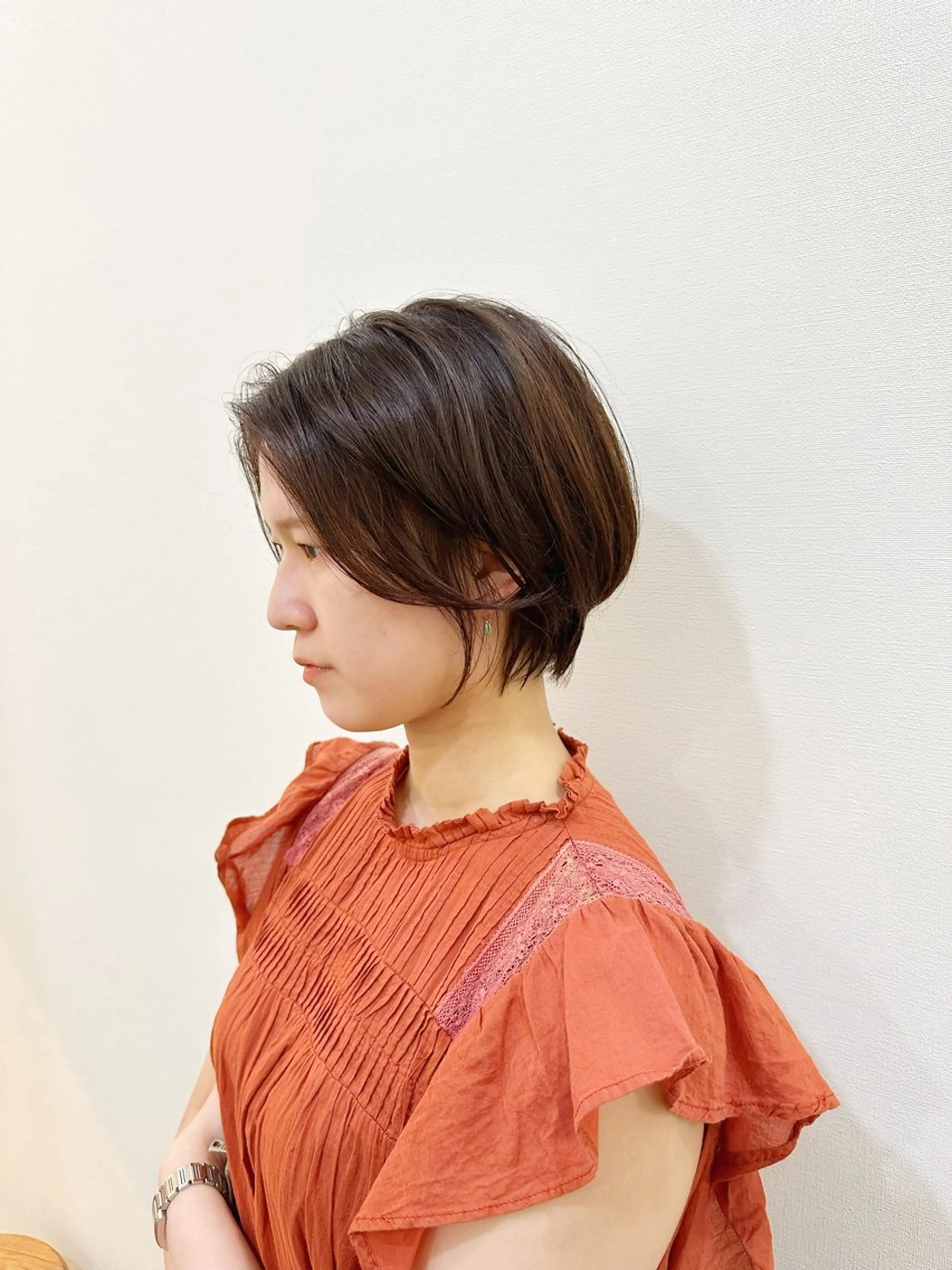 ショート ショートボブ ハンサムショート ボブ 髪質改善 タンバルモリ カット ヘアカラー newline銀座所属・👑銀座ショート/ 絶壁補正/金子涼👑のヘアスタイル