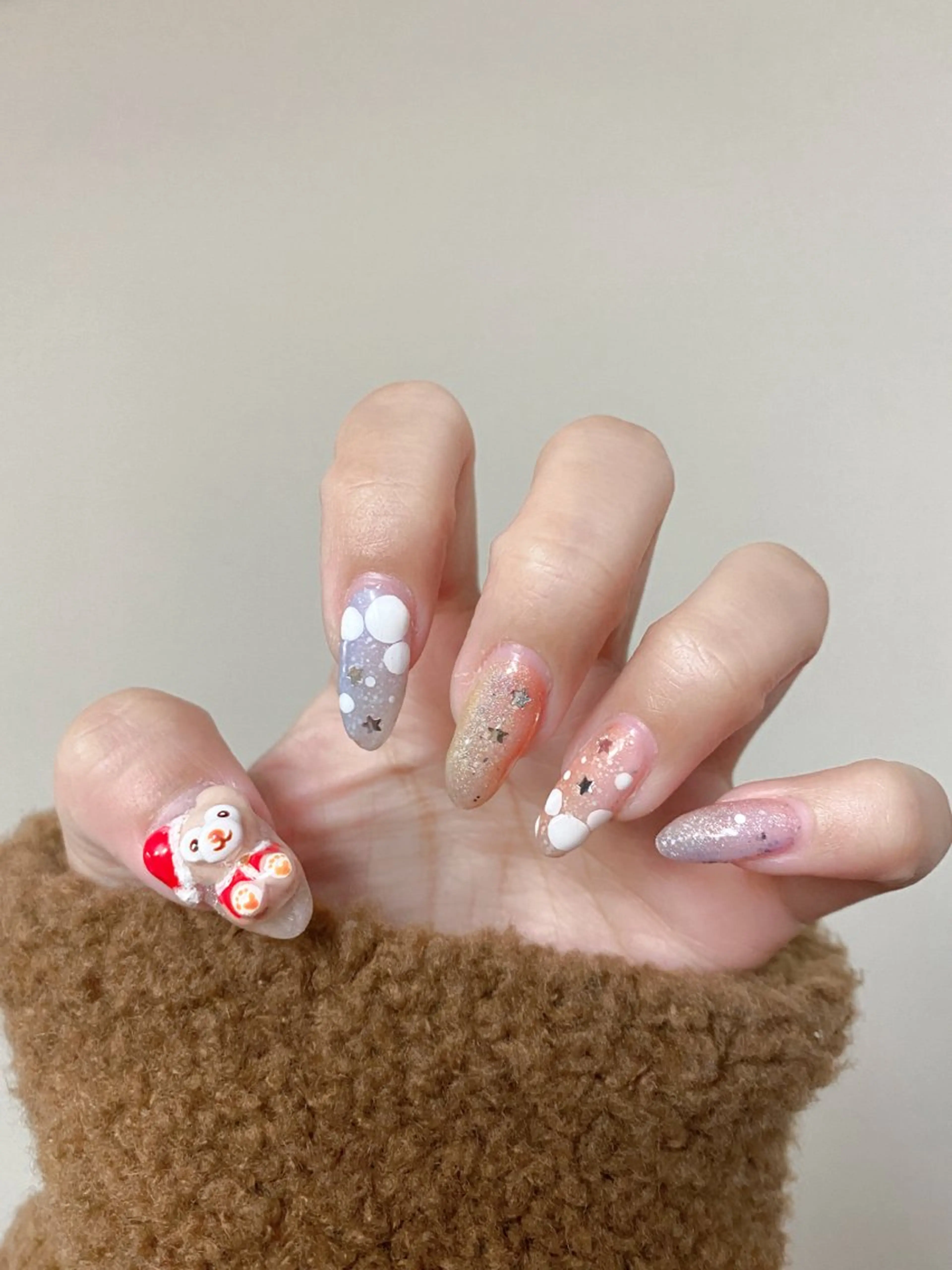 ネイル 長さ出し ジェルネイル キラキラネイル 大理石ネイル(マーブル) ニュアンスネイル Morpho nailのネイルデザイン